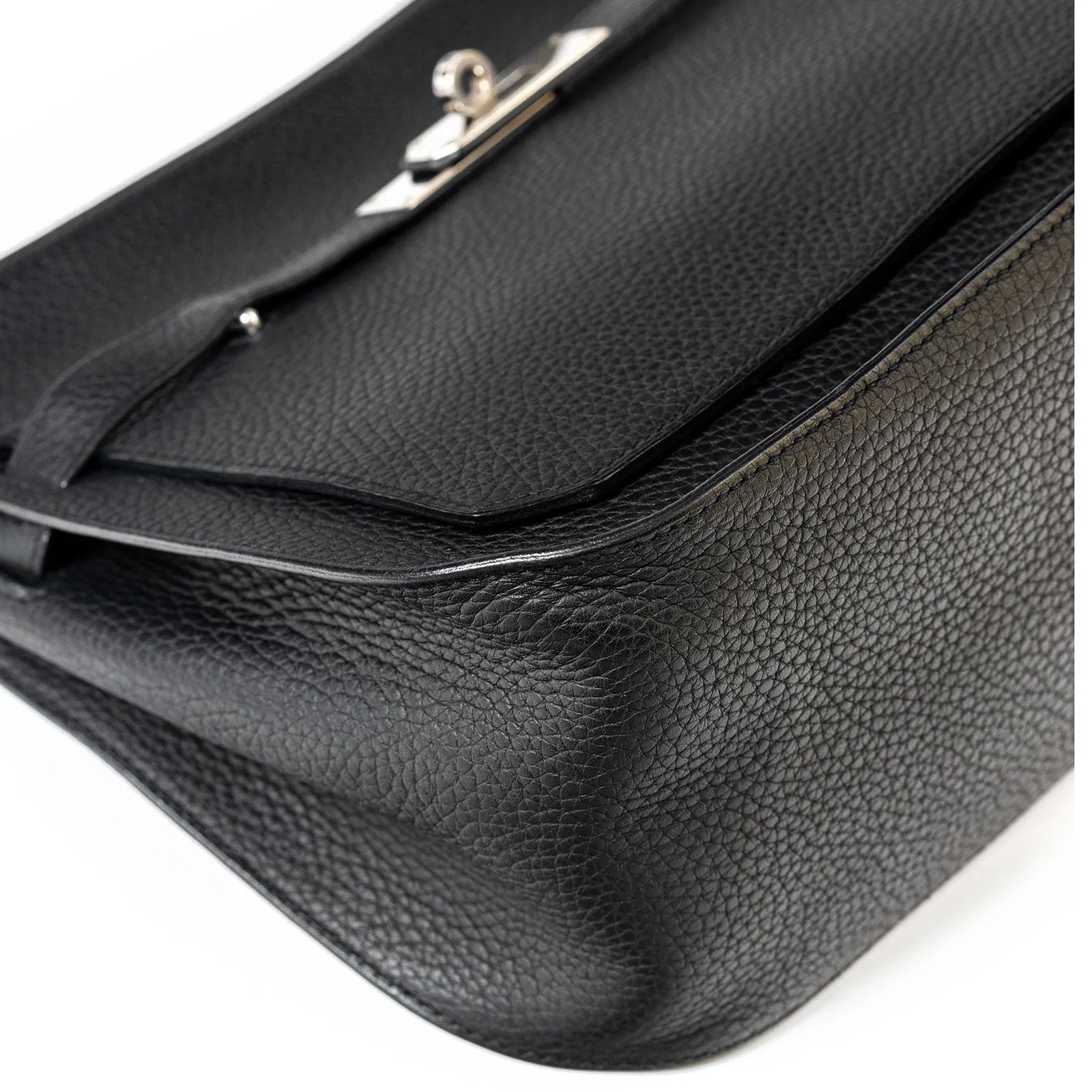 Hermès Jypsiere 28 Black Clemence Palladium Hardware