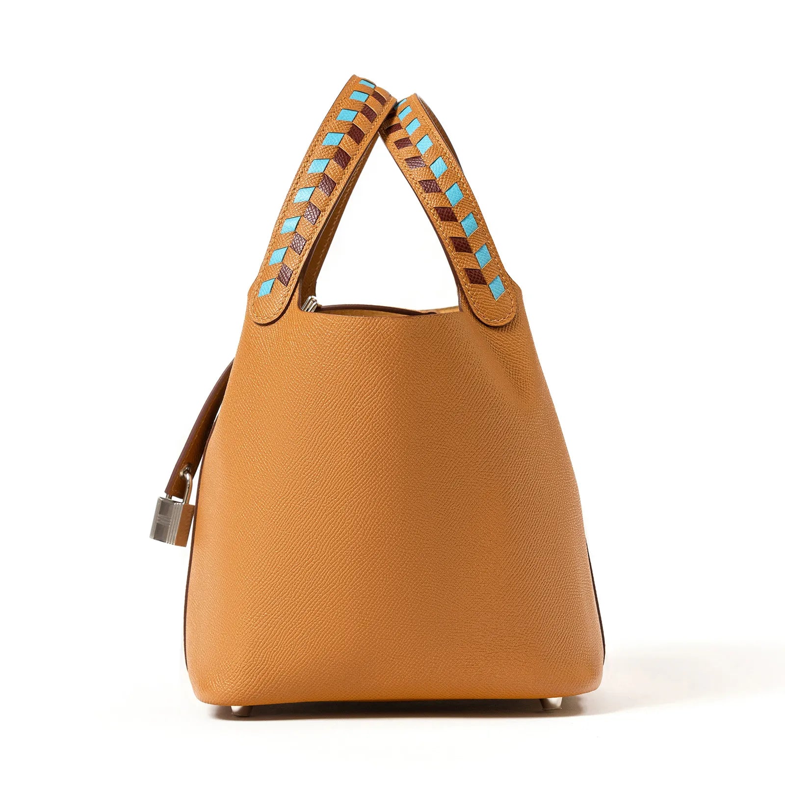 Hermès Picotin 18 Tressage Gold/Rouge/Blue Epsom Palladium Hardware