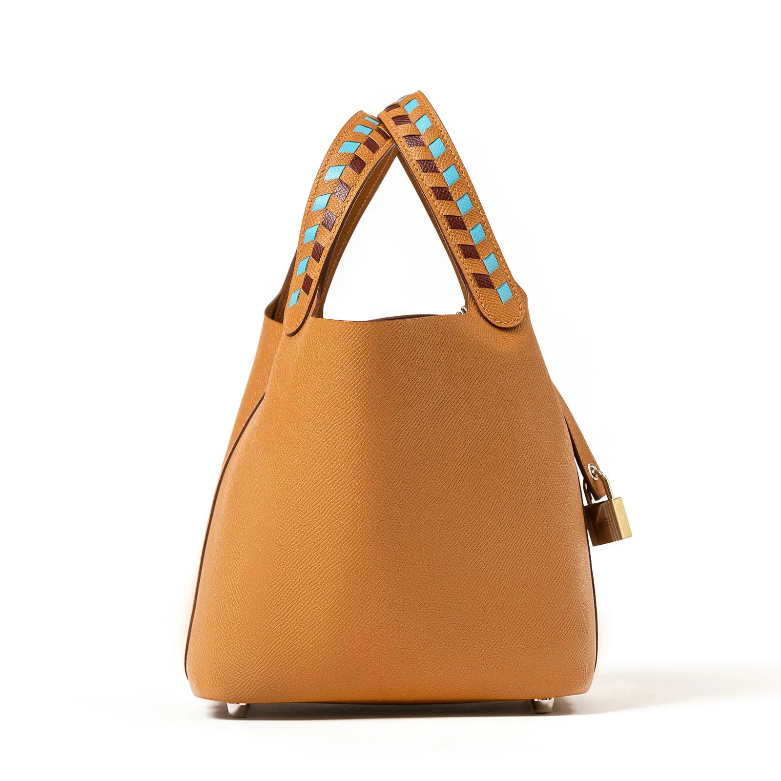 Hermès Picotin 18 Tressage Gold/Rouge/Blue Epsom Palladium Hardware
