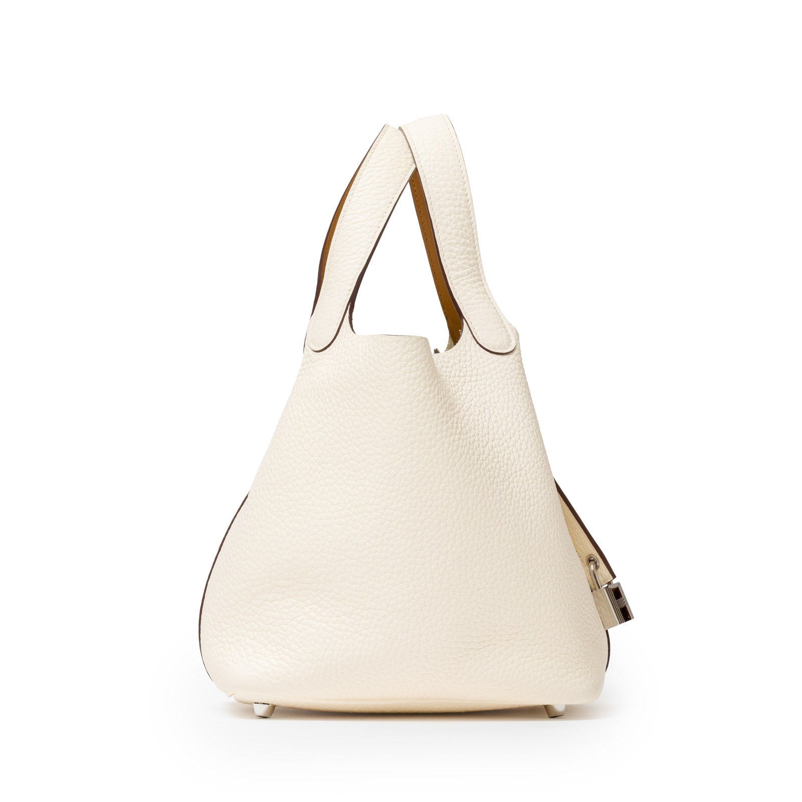 Hermès Picotin 18 Nata and Sesame Clemence/Swift Palladium Hardware - Side Left