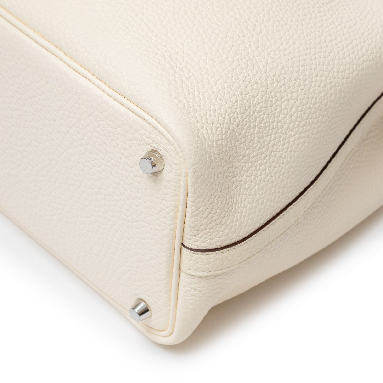 Hermès Picotin 18 Nata and Sesame Clemence/Swift Palladium Hardware - Back Corner Right
