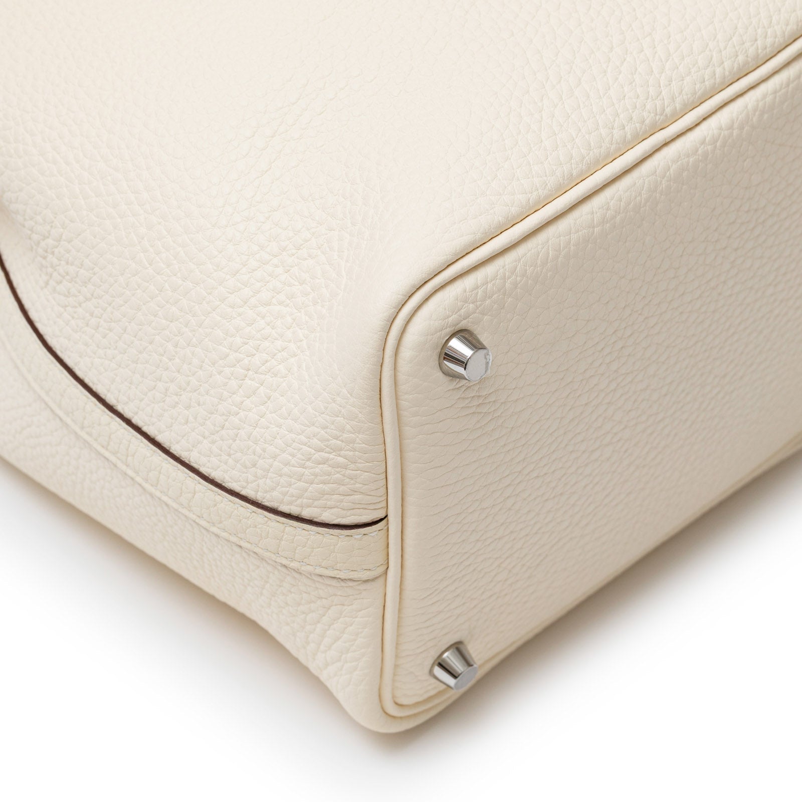 Hermès Picotin 18 Nata and Sesame Clemence/Swift Palladium Hardware - Back Corner Left