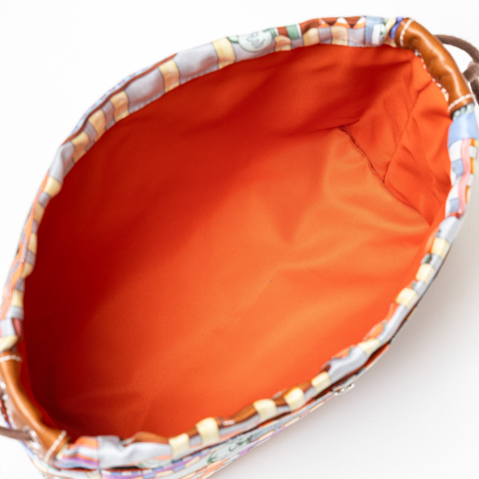 Hermès Fourbi 20 pouch Paprika/Rose pop/Fauve Nylon/Silk Barenia Palladium Hardware - Interior
