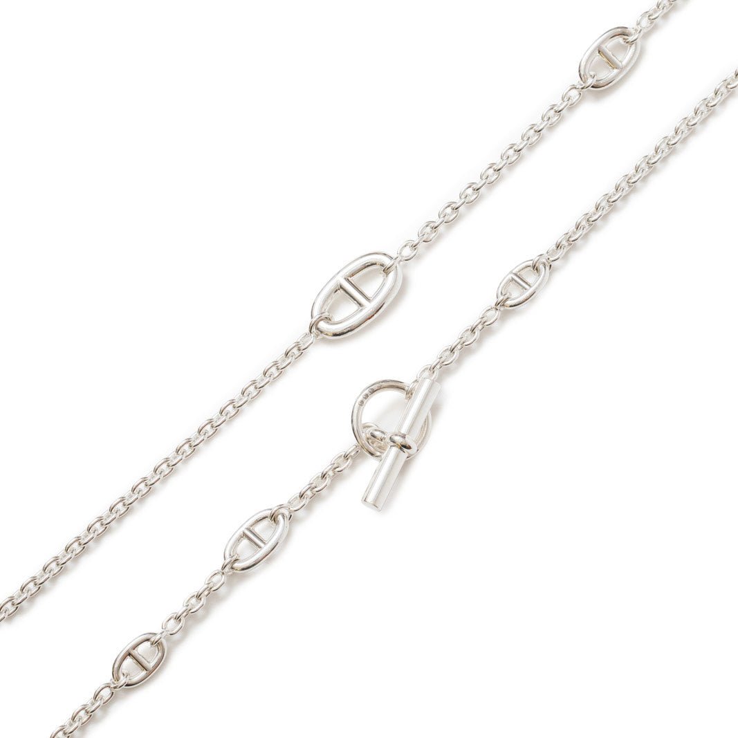 Hermès Farandole Long Necklace 120cm Silver Ag925 - Close Up