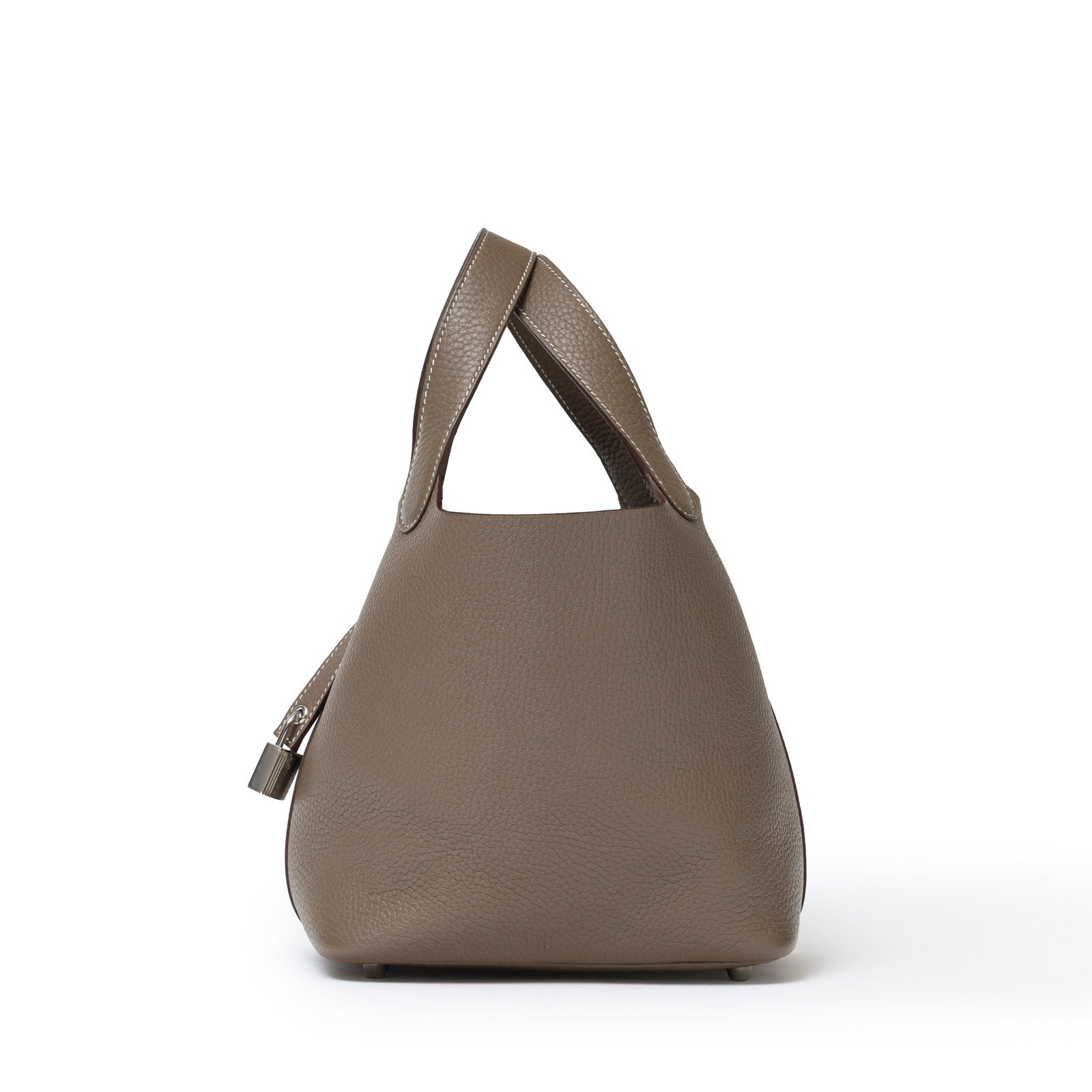 Hermès Picotin 18 Etoupe Clemence Palladium Hardware - Side Right