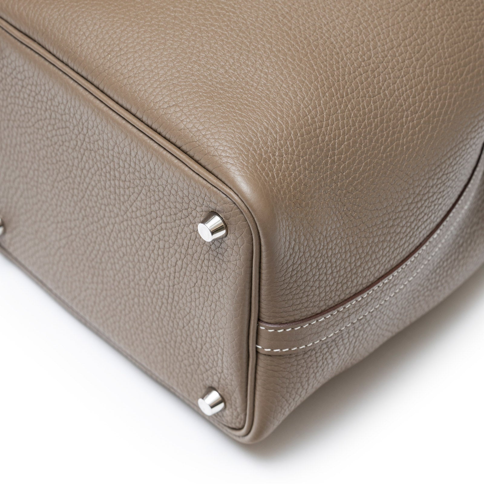Hermès Picotin 18 Etoupe Clemence Palladium Hardware - Back Corner Right