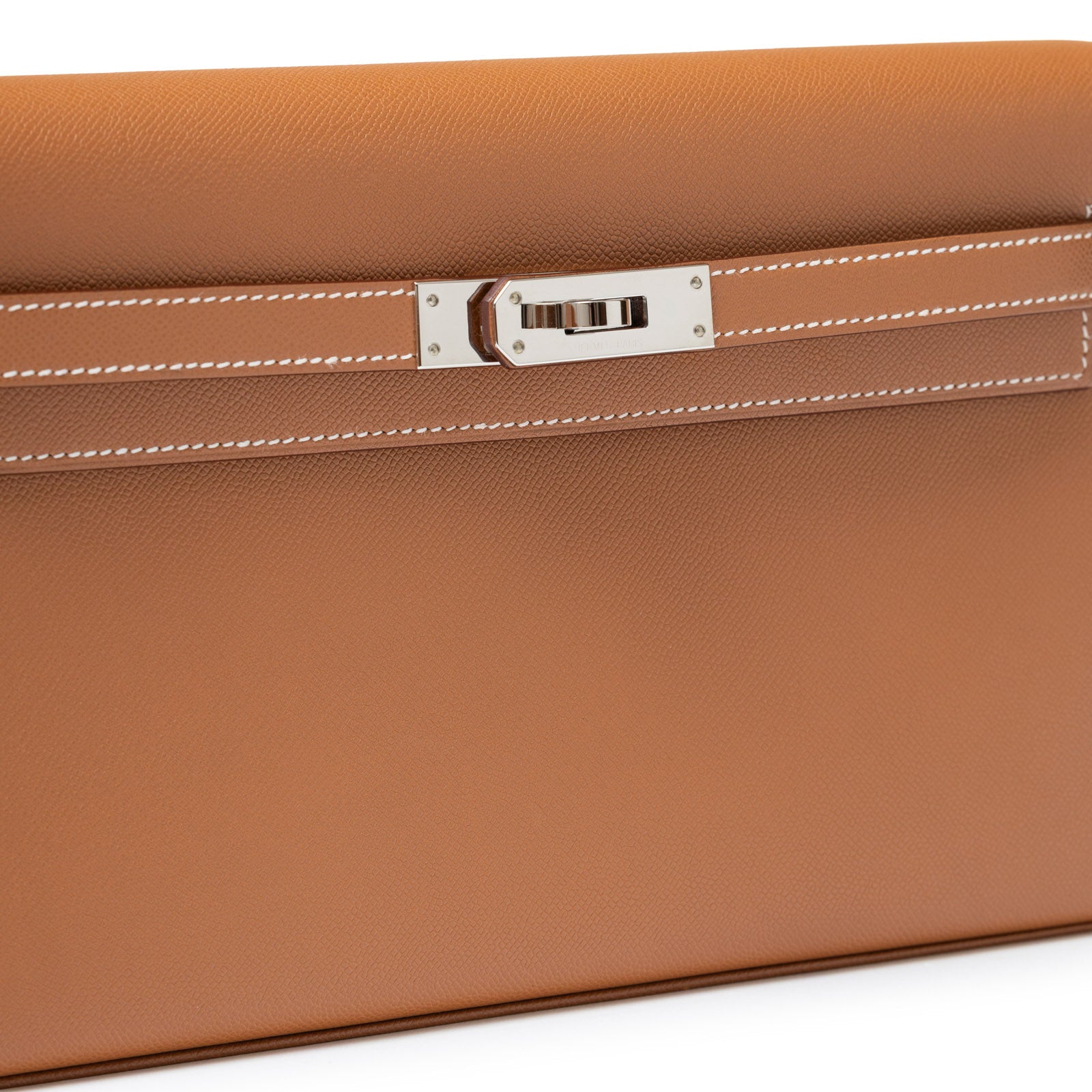 Hermès Kelly Elan Gold Madame Palladium Hardware - Close Up