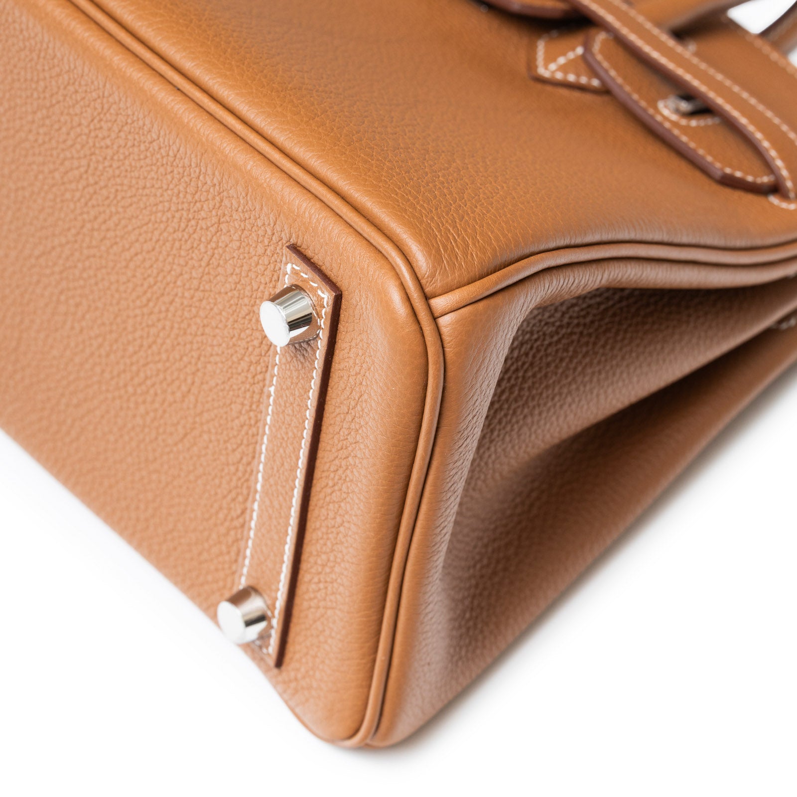 Hermès Birkin 25 Gold Togo Palladium Hardware - Front Corner Right