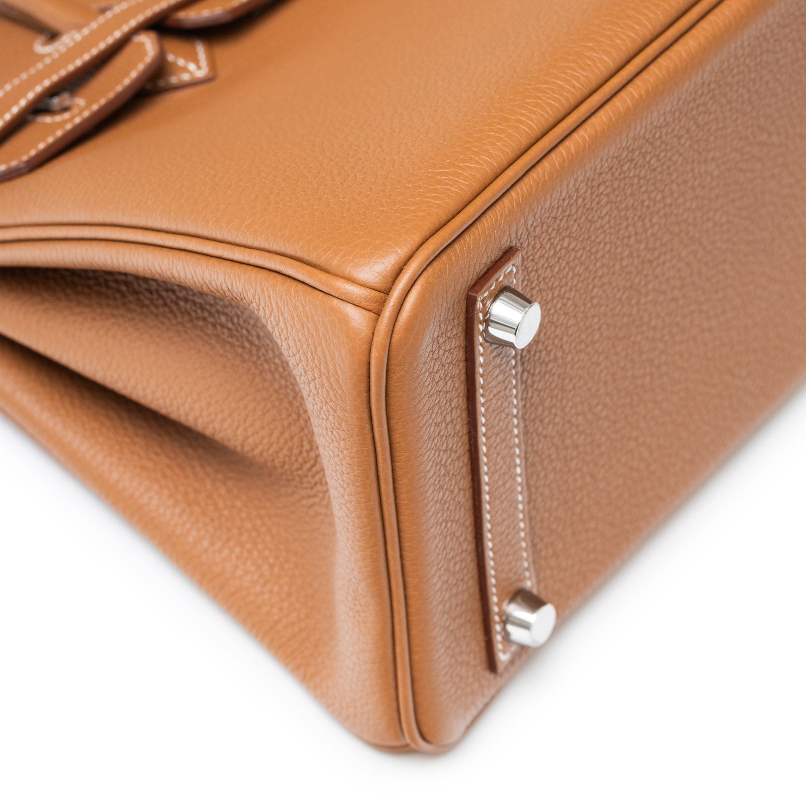 Hermès Birkin 25 Gold Togo Palladium Hardware - Front Corner Left
