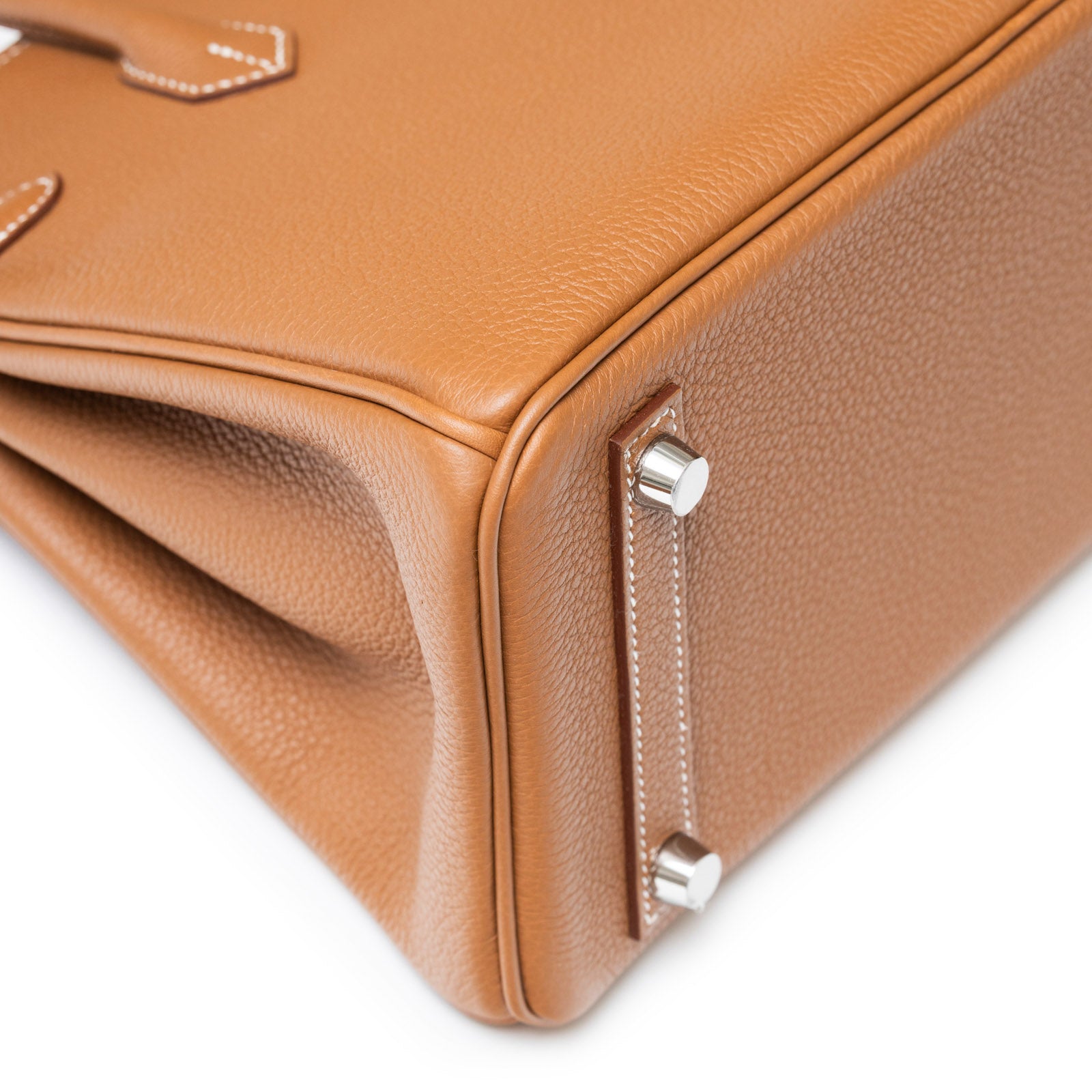 Hermès Birkin 25 Gold Togo Palladium Hardware - Back Corn Left