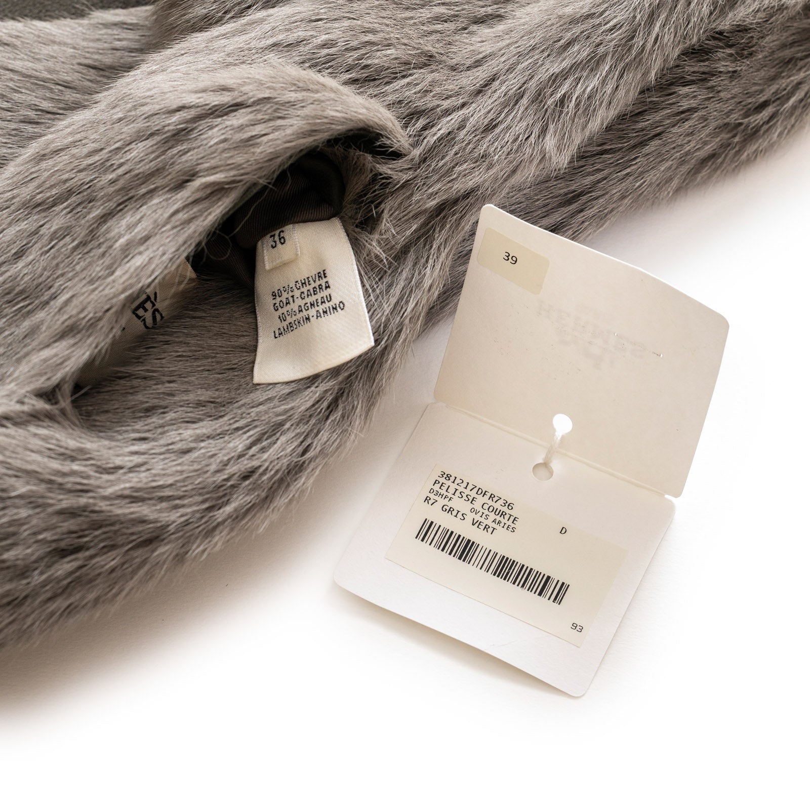 Hermès Pelisse Courte Fur Gris Vert - Detail