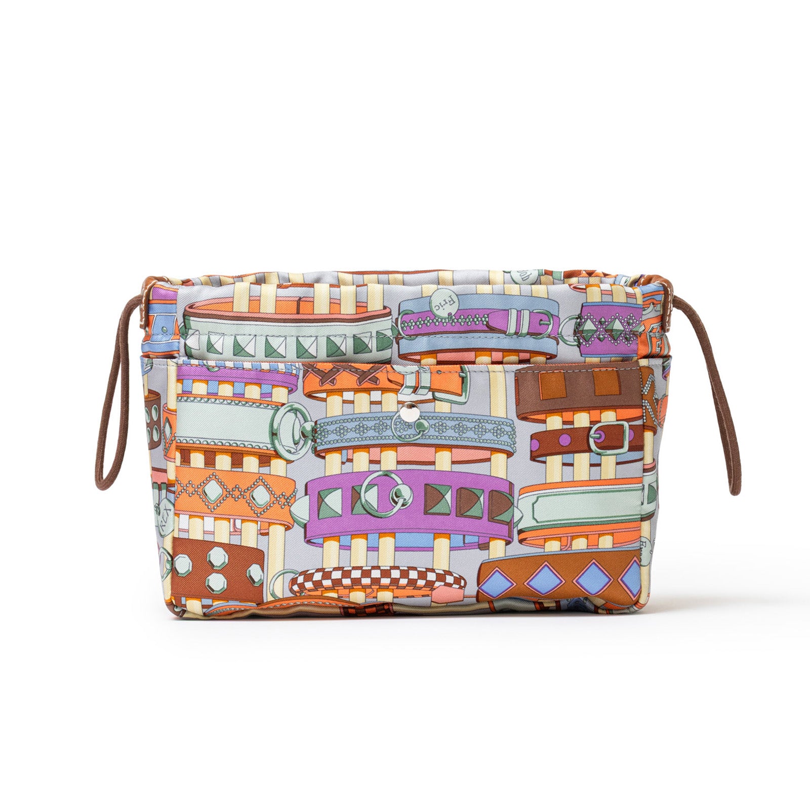 Hermès Fourbi 20 pouch Paprika/Rose pop/Fauve Nylon/Silk Barenia Palladium Hardware - Back