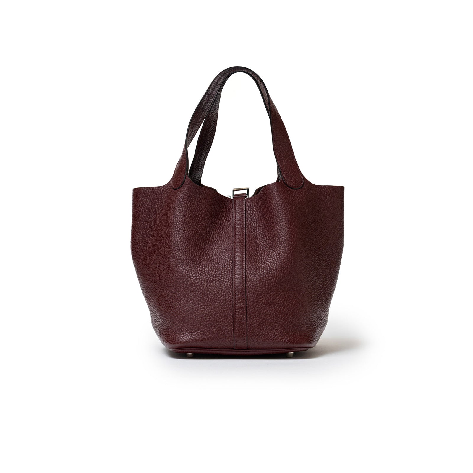 Hermès Picotin 22 Bordeaux Clemence Palladium Hardware - Back