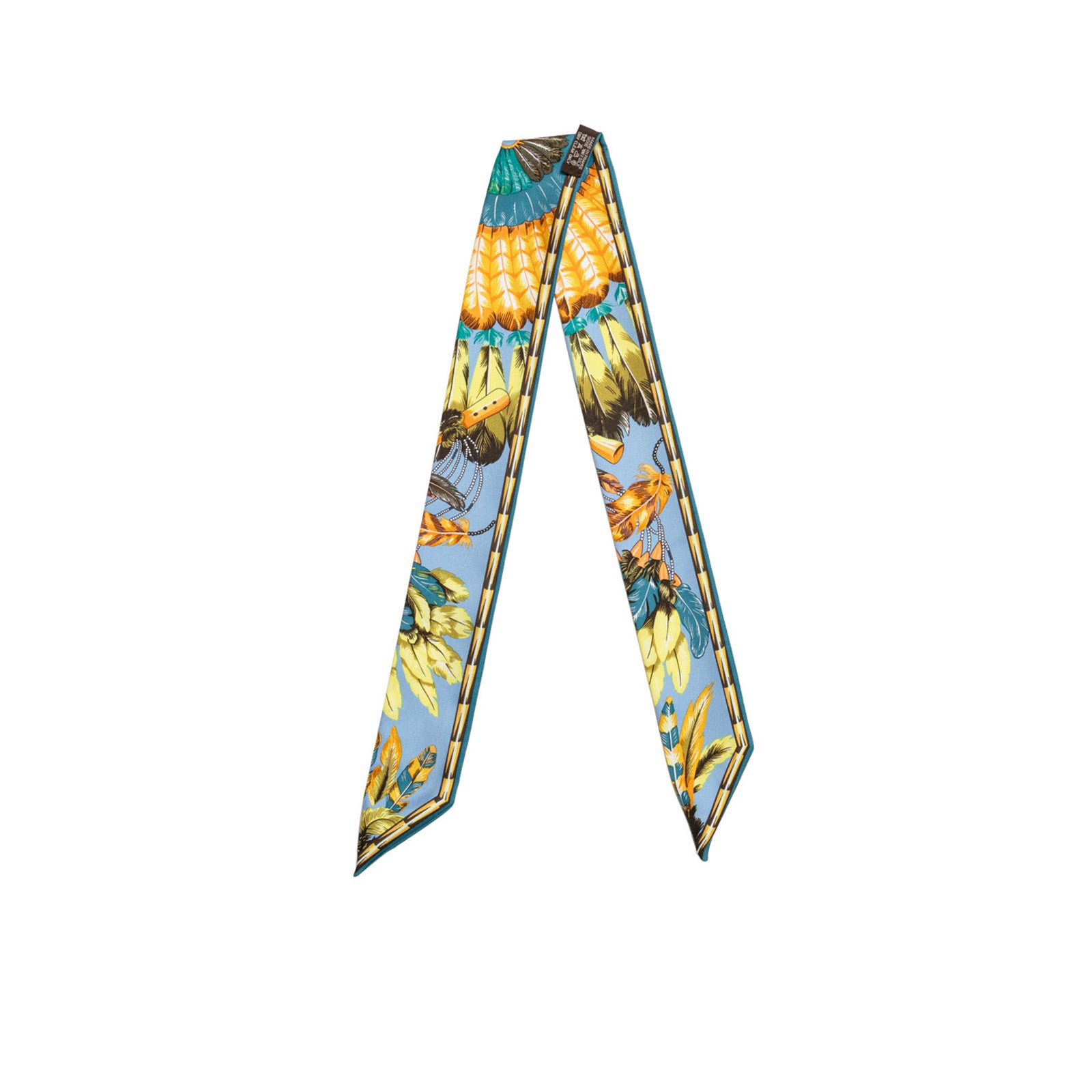 Hermès Twilly Dance Pacific Blue/Jaune/Gold - Back