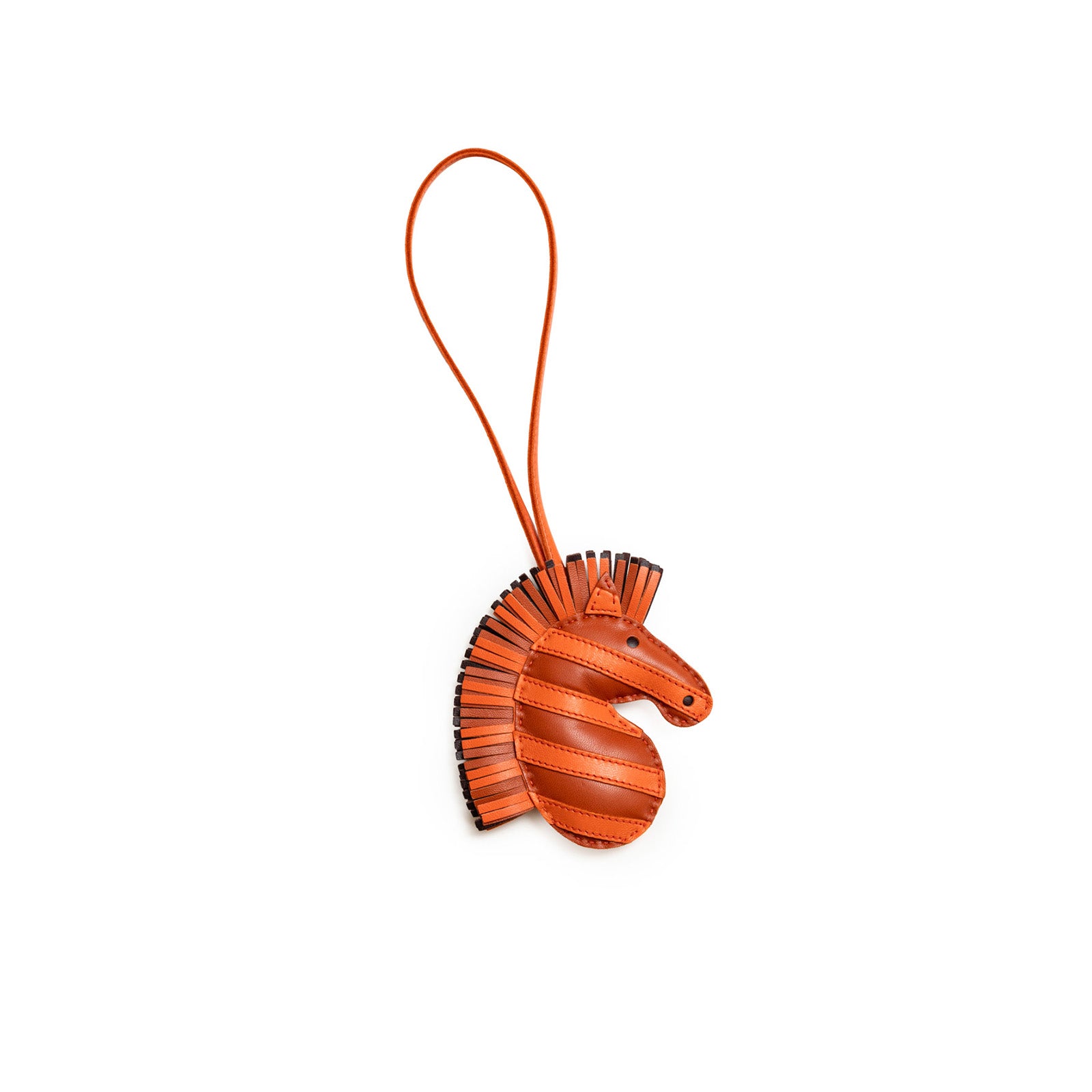 Hermès Milo Geegee Savannah Bag Charm PM Carnelian/Poppy/Rouge Sellier Swift - Back