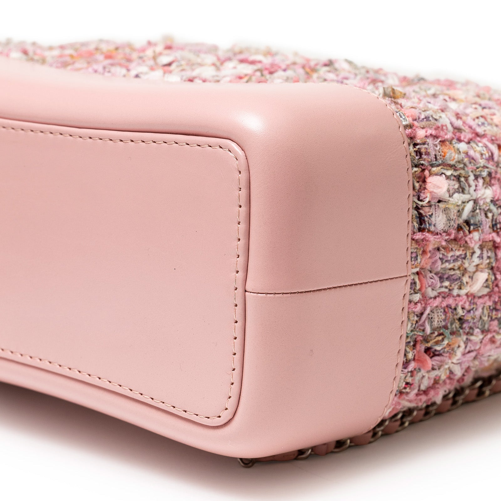 Chanel 19S Backpack in Pink Tweed with Mixed Palladium & Gold