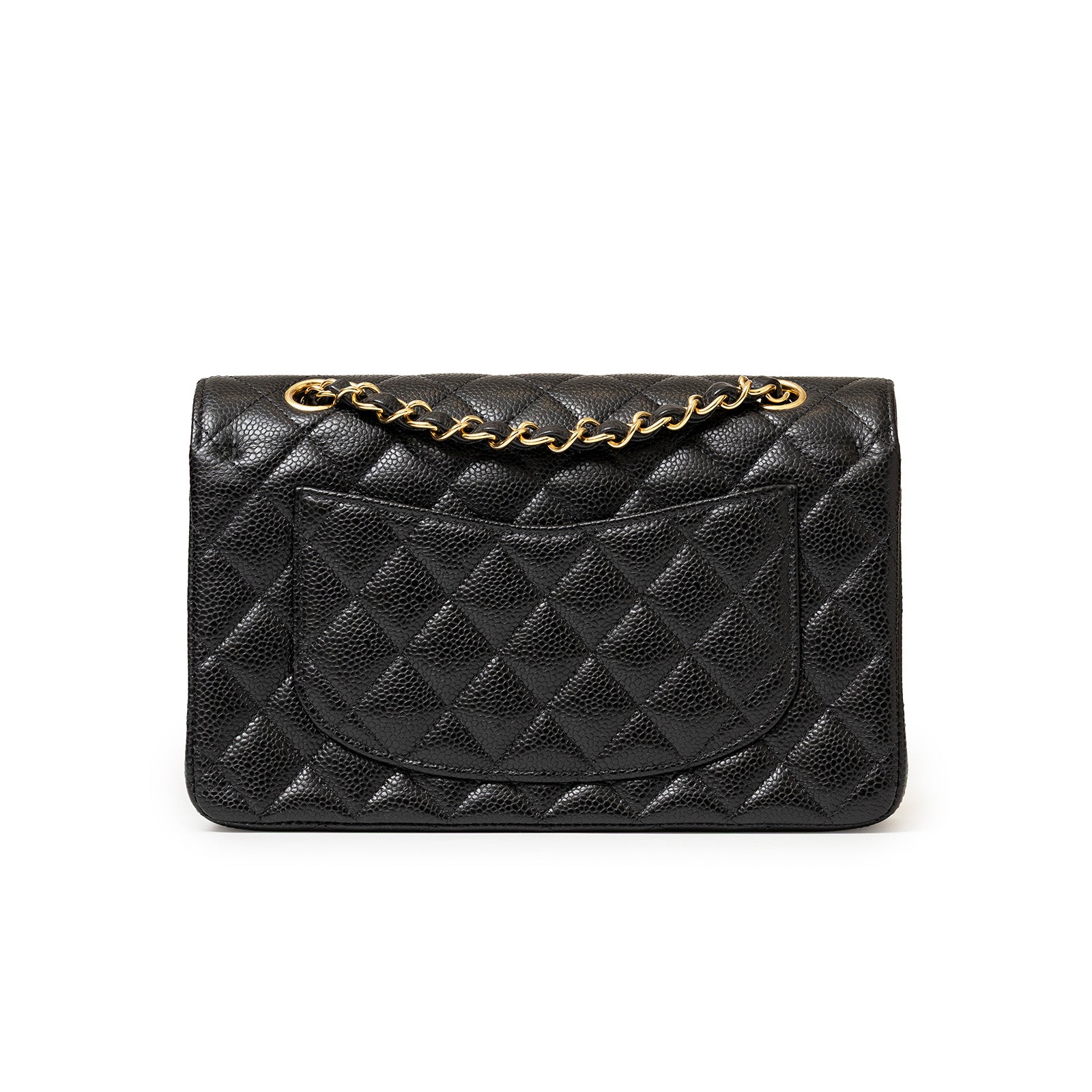 Chanel Small Classic Flap bag Black Caviar Gold Hardware