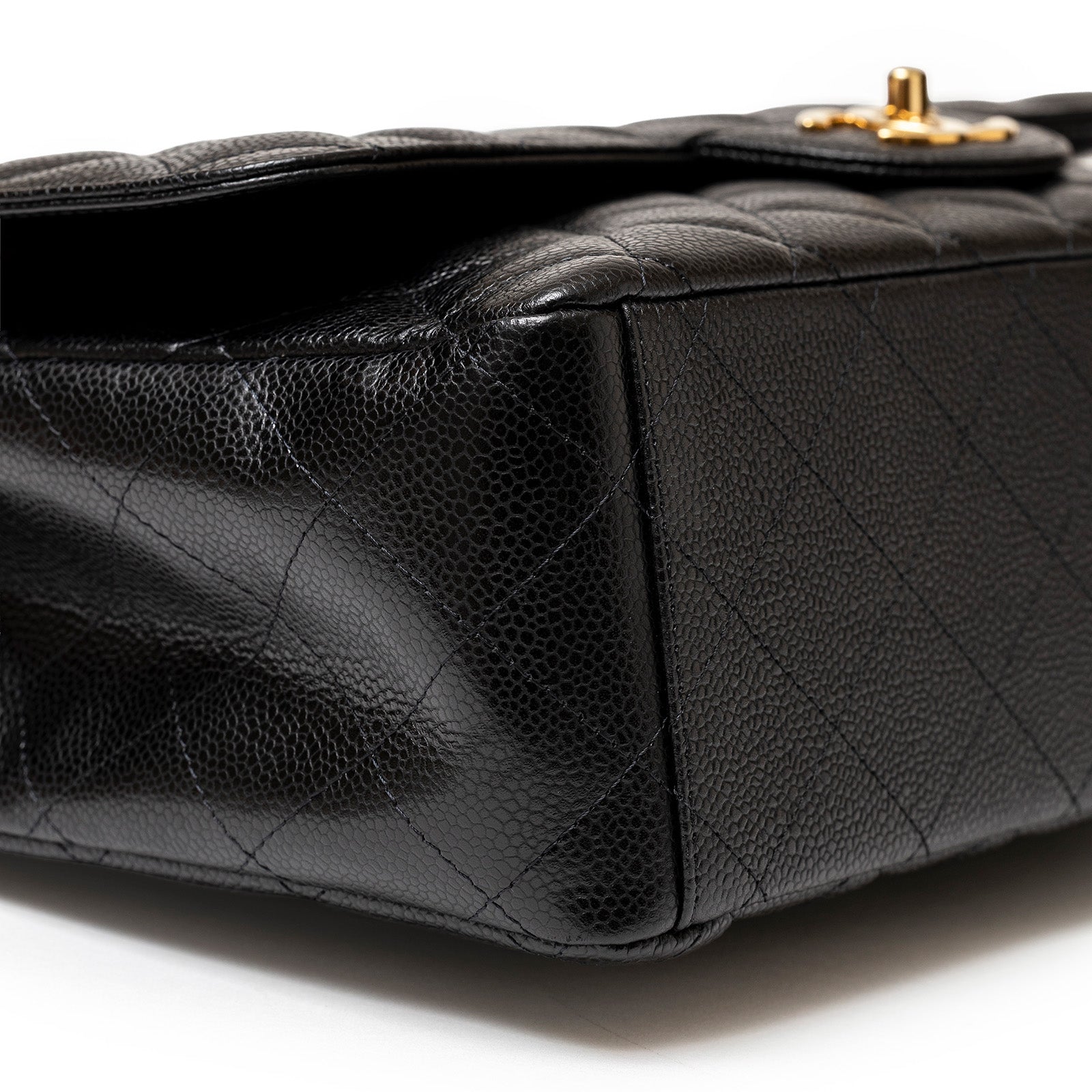 Chanel Maxi Classic Double Flap Bag Caviar Gold Hardware