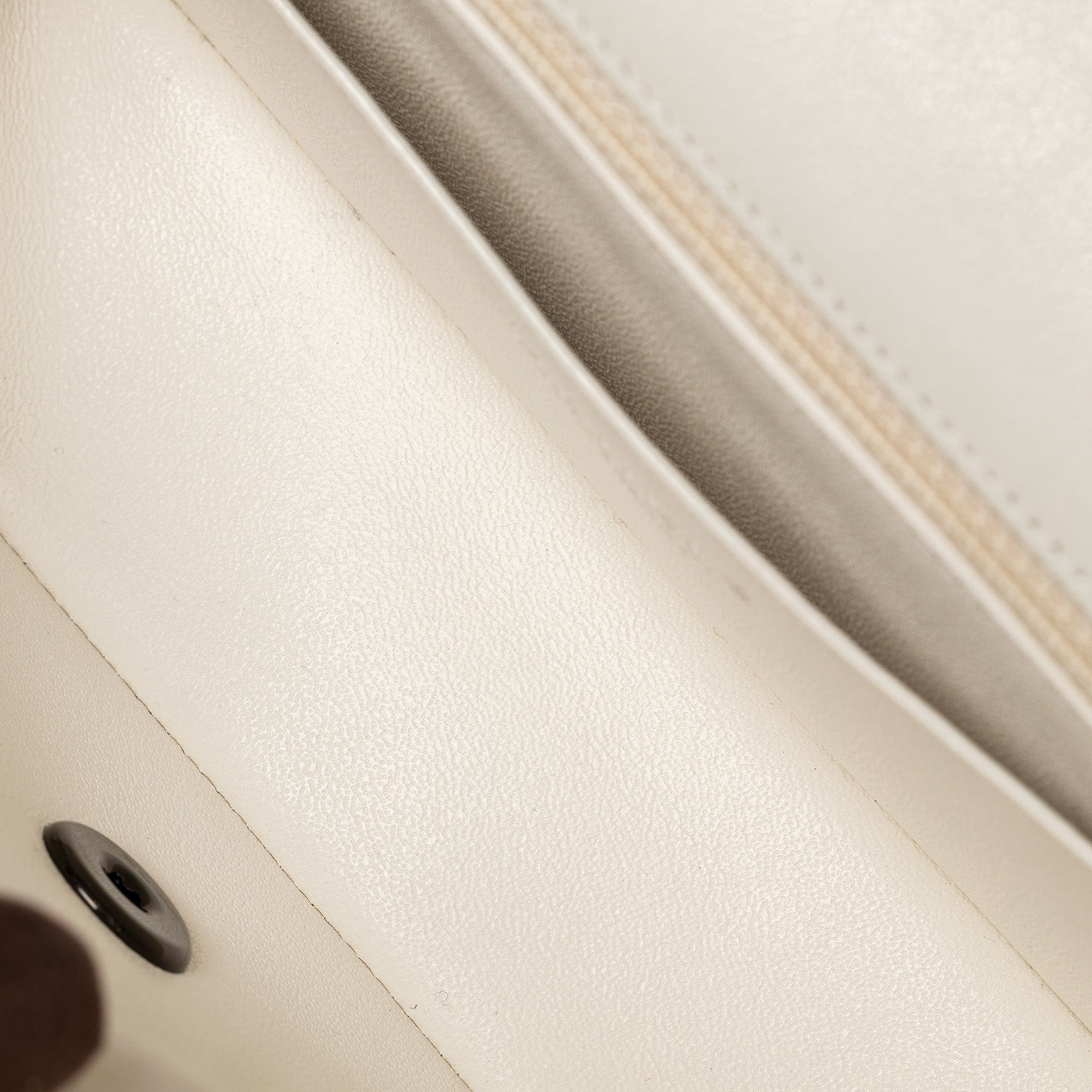 Chanel Mini Classic Flap bag White Calf Black Hardware