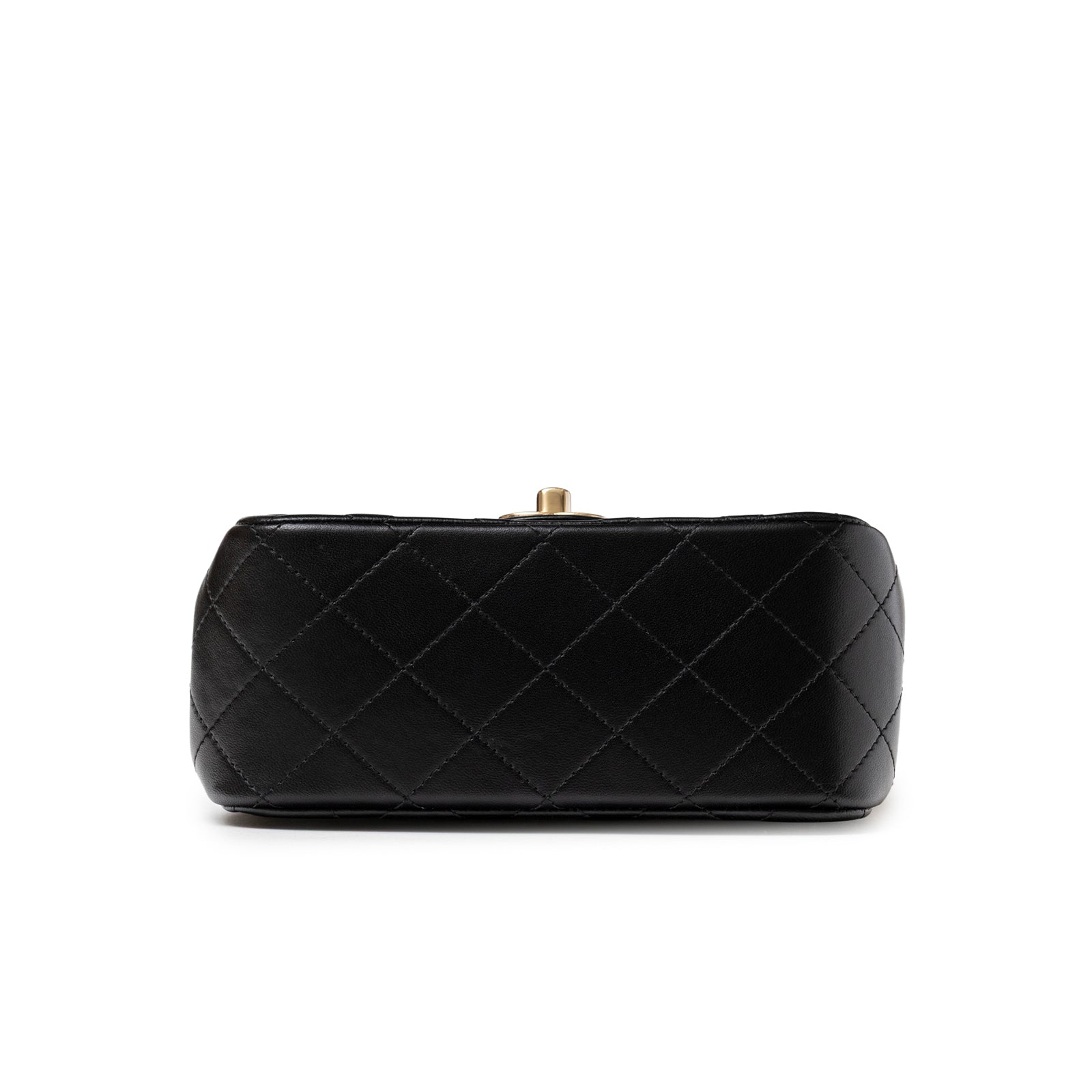 Chanel Mini Classic Flap Bag Black Lambskin Light Gold Hardware