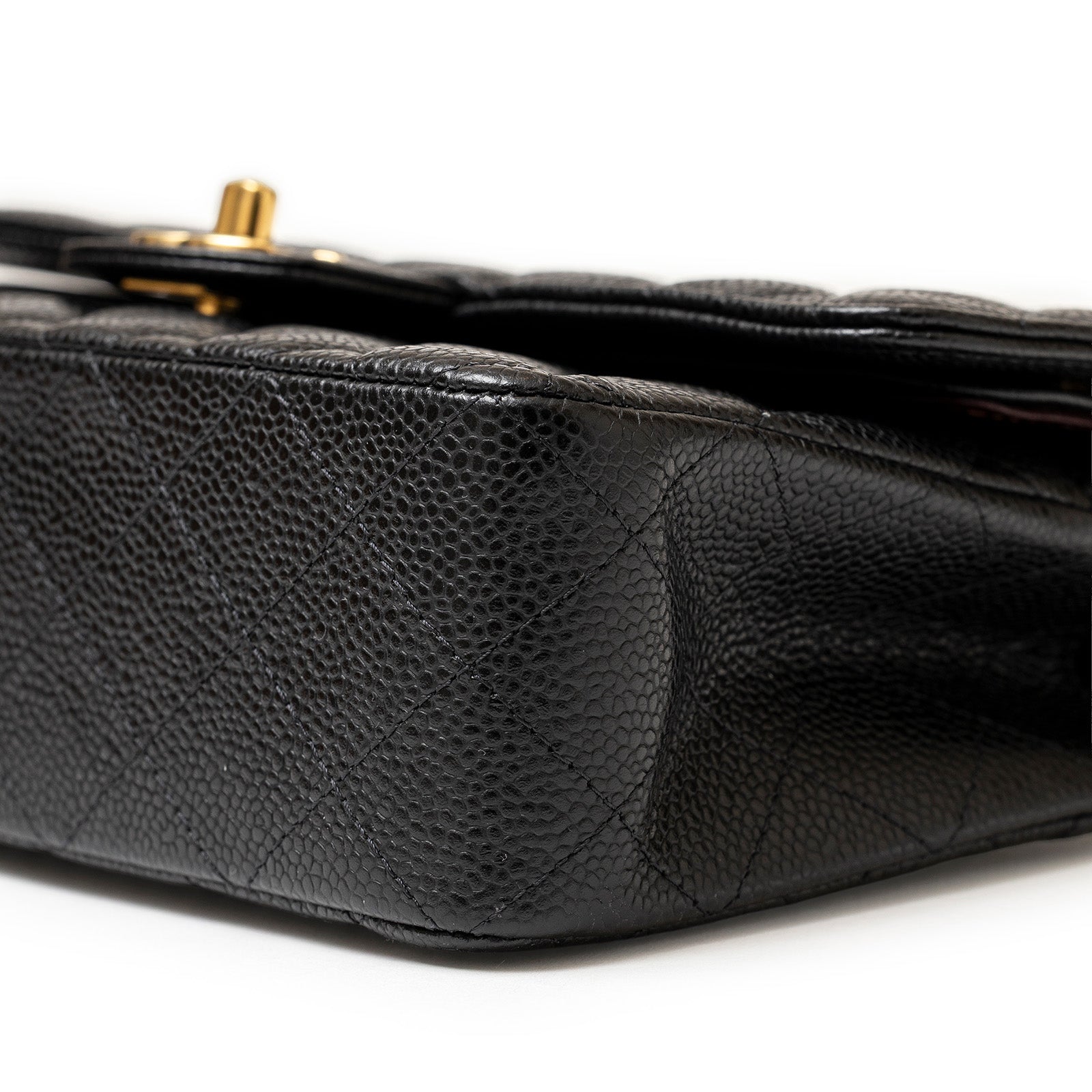 Chanel Small Classic Flap bag Black Caviar Gold Hardware