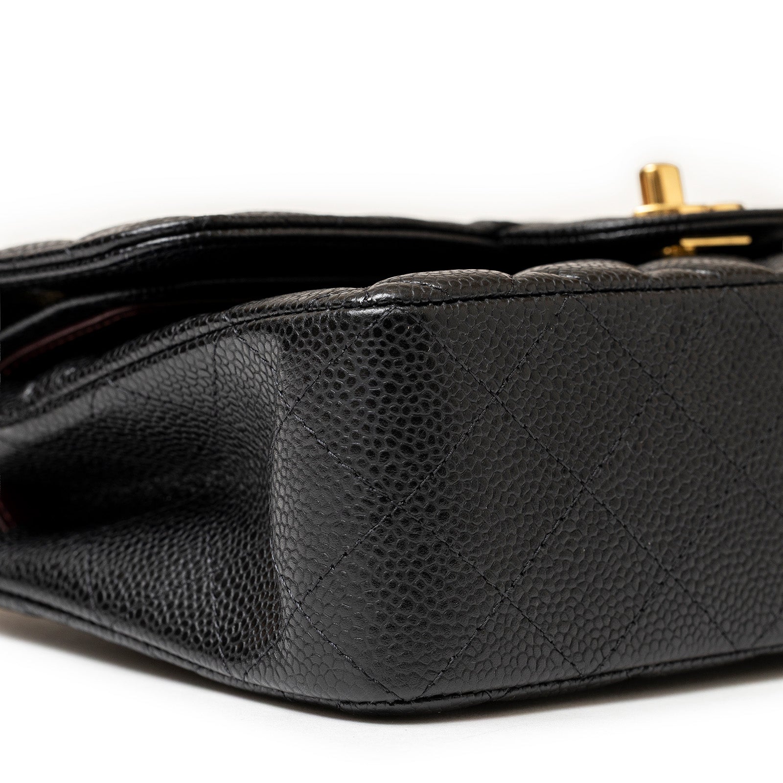 Chanel Small Classic Flap bag Black Caviar Gold Hardware
