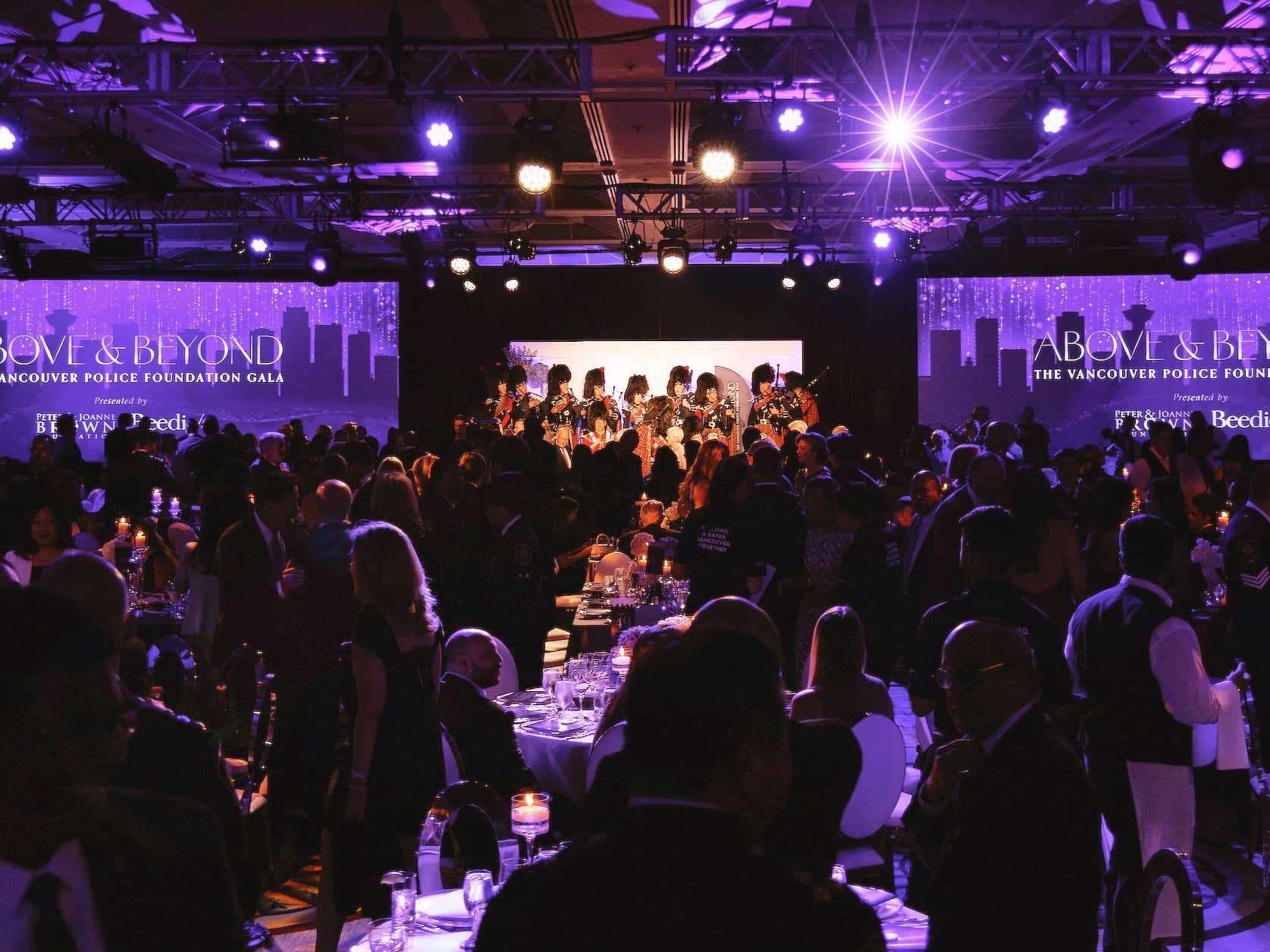 Crowded gala event.