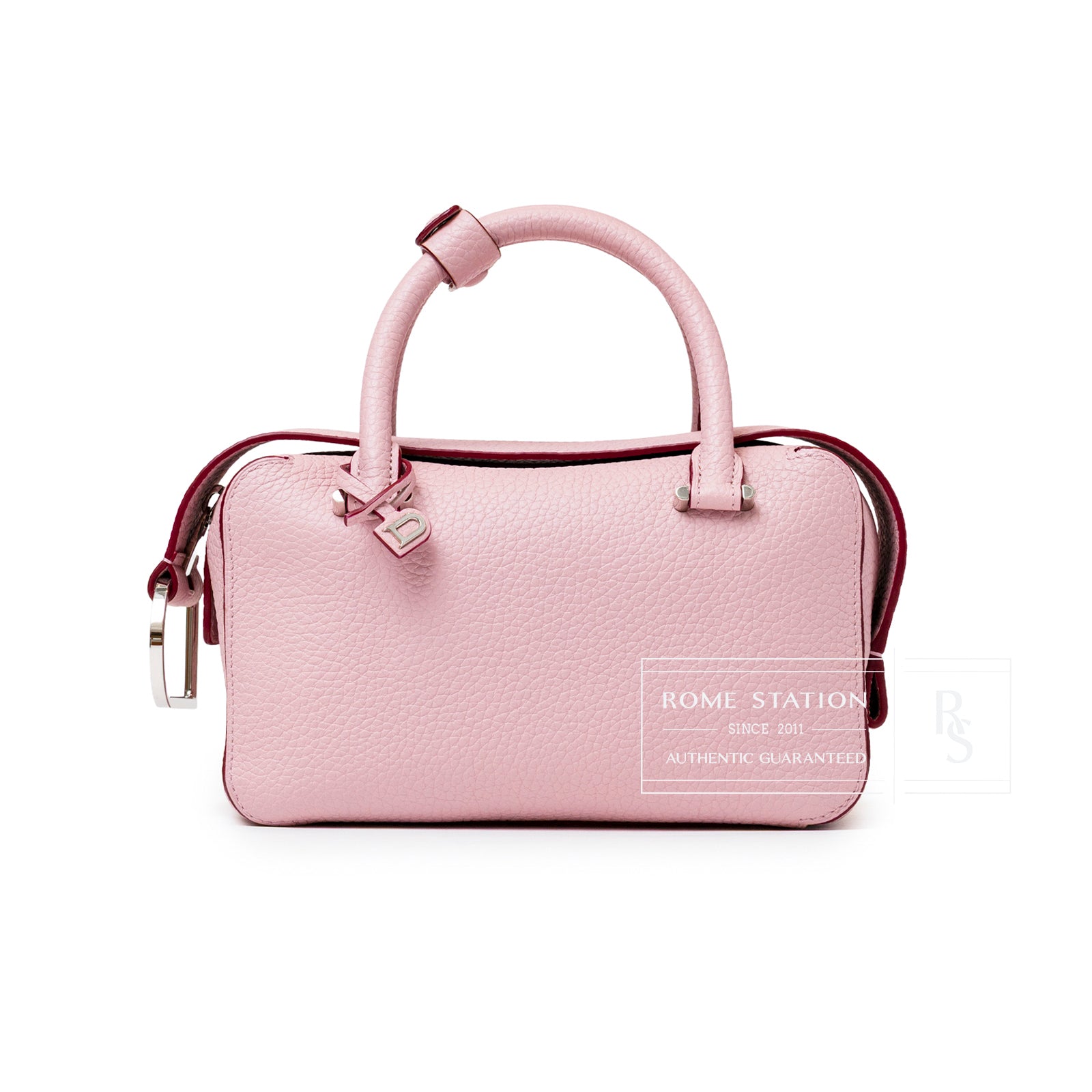 Delvaux Cool Box Mini Taurillon Soft Blush Palladium Hardware Delvaux Cool Box Mini Taurillon Soft Blush Palladium Hardware