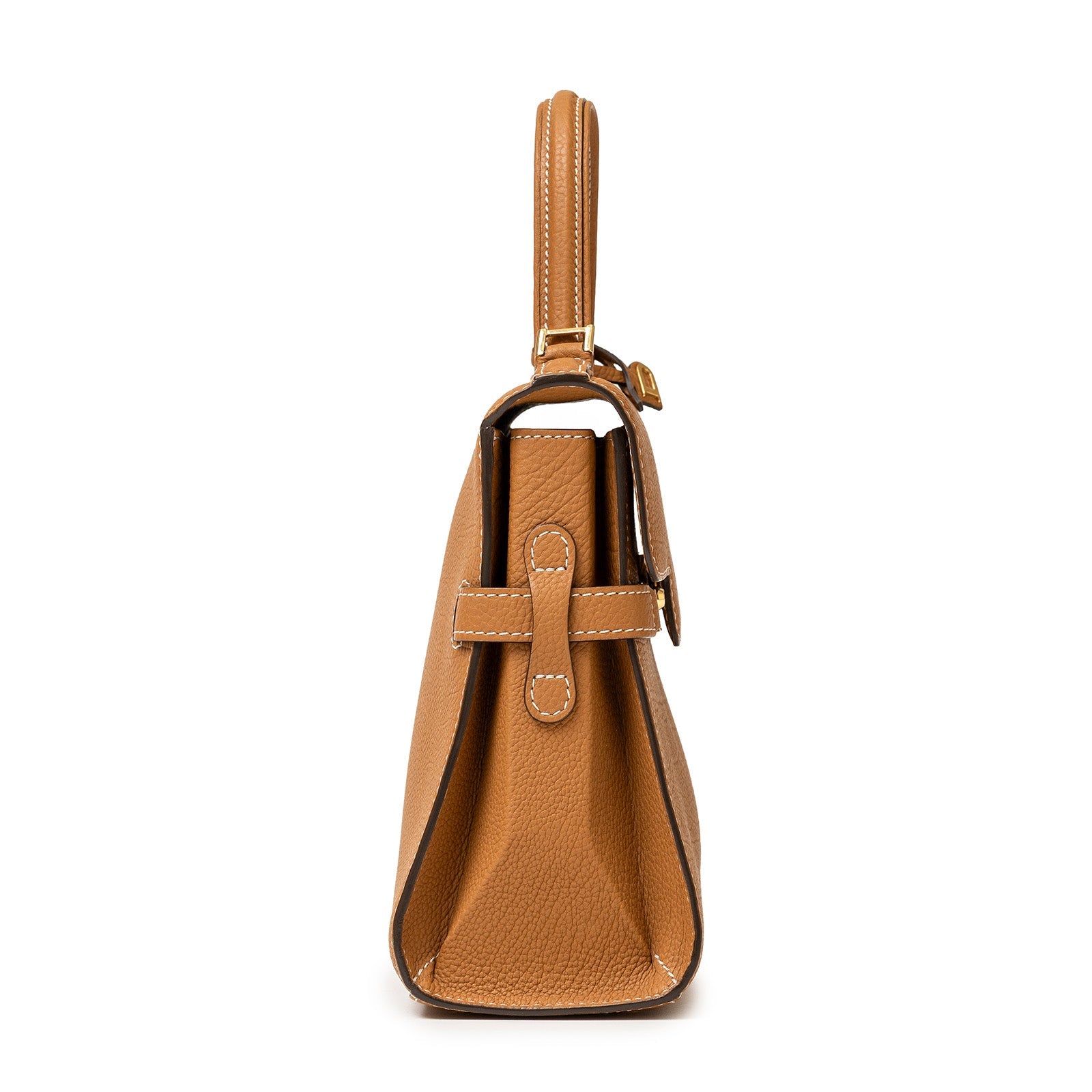 Delvaux Tempête PM in Crispy Calf Vegetal/Ivory with Gold Hardware