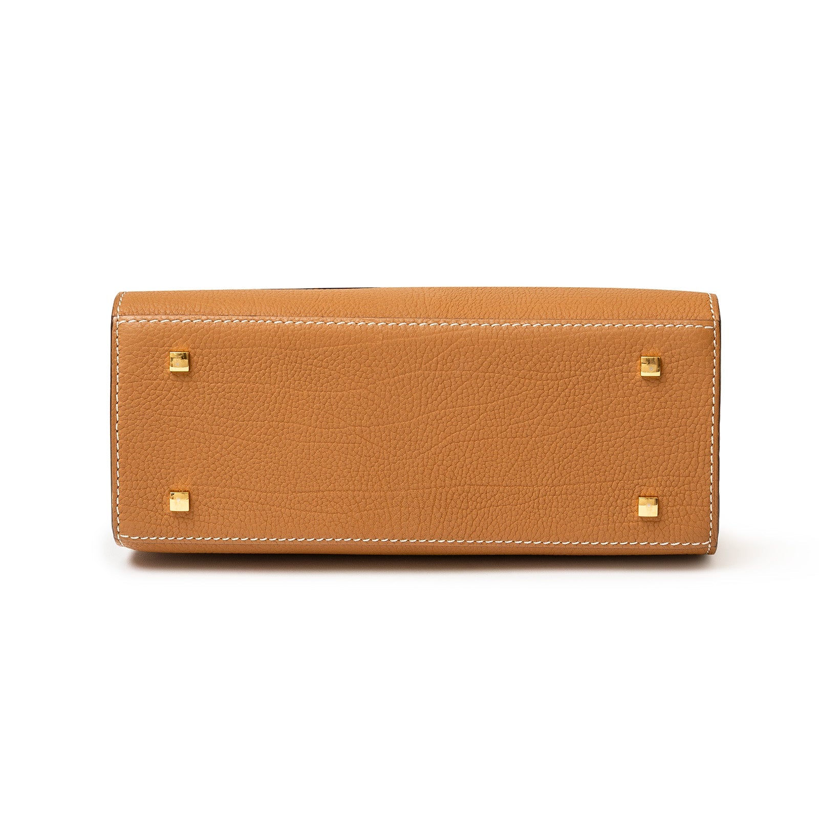 Delvaux Tempête PM in Crispy Calf Vegetal/Ivory with Gold Hardware