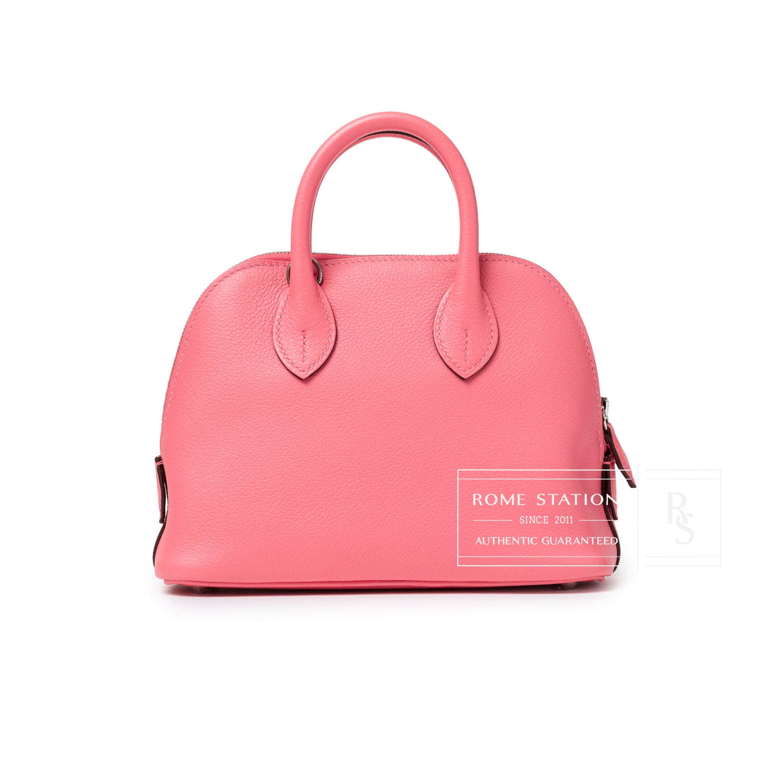 Hermès 1923 Bolide Mini Rose Azalee Swift Palladium Hardware