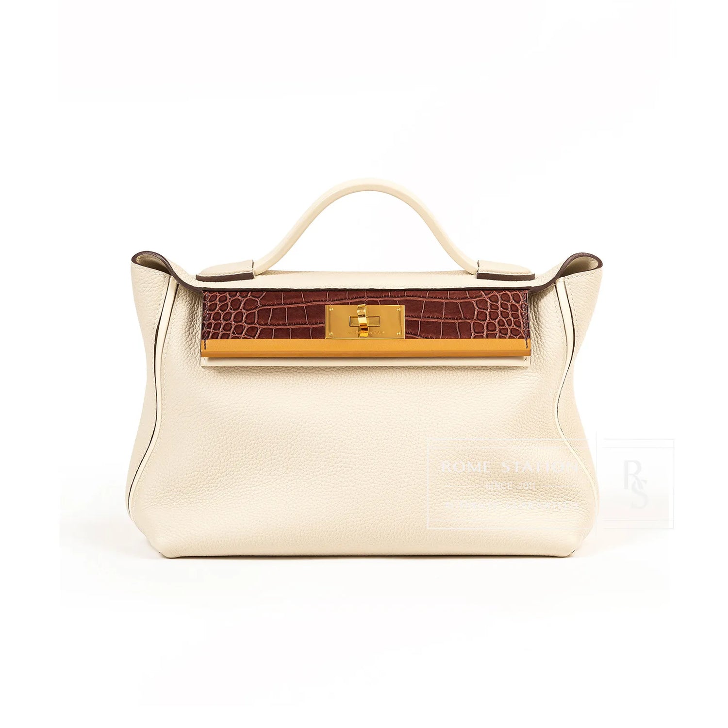 Hermès 24/24 29 Craie/Nata/Bordeaux/Sesame Togo/Swift/Matte Alligator Touch Gold Hardware