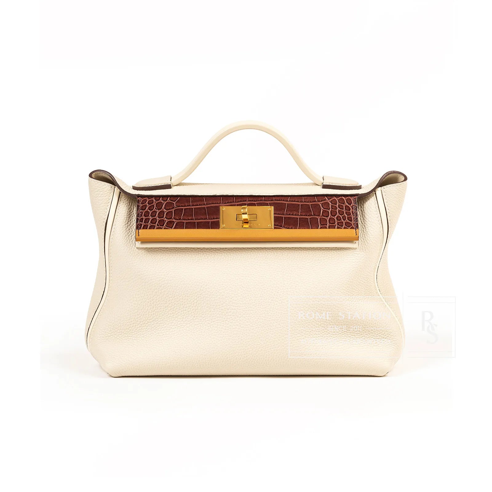Hermès 24/24 29 Craie/Nata/Bordeaux/Sesame Togo/Swift/Matte Alligator Touch Gold Hardware