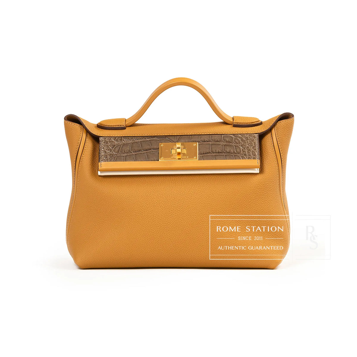 Hermès 24/24-29 Touch in Caramel / Sesame / Orange / Nata Togo