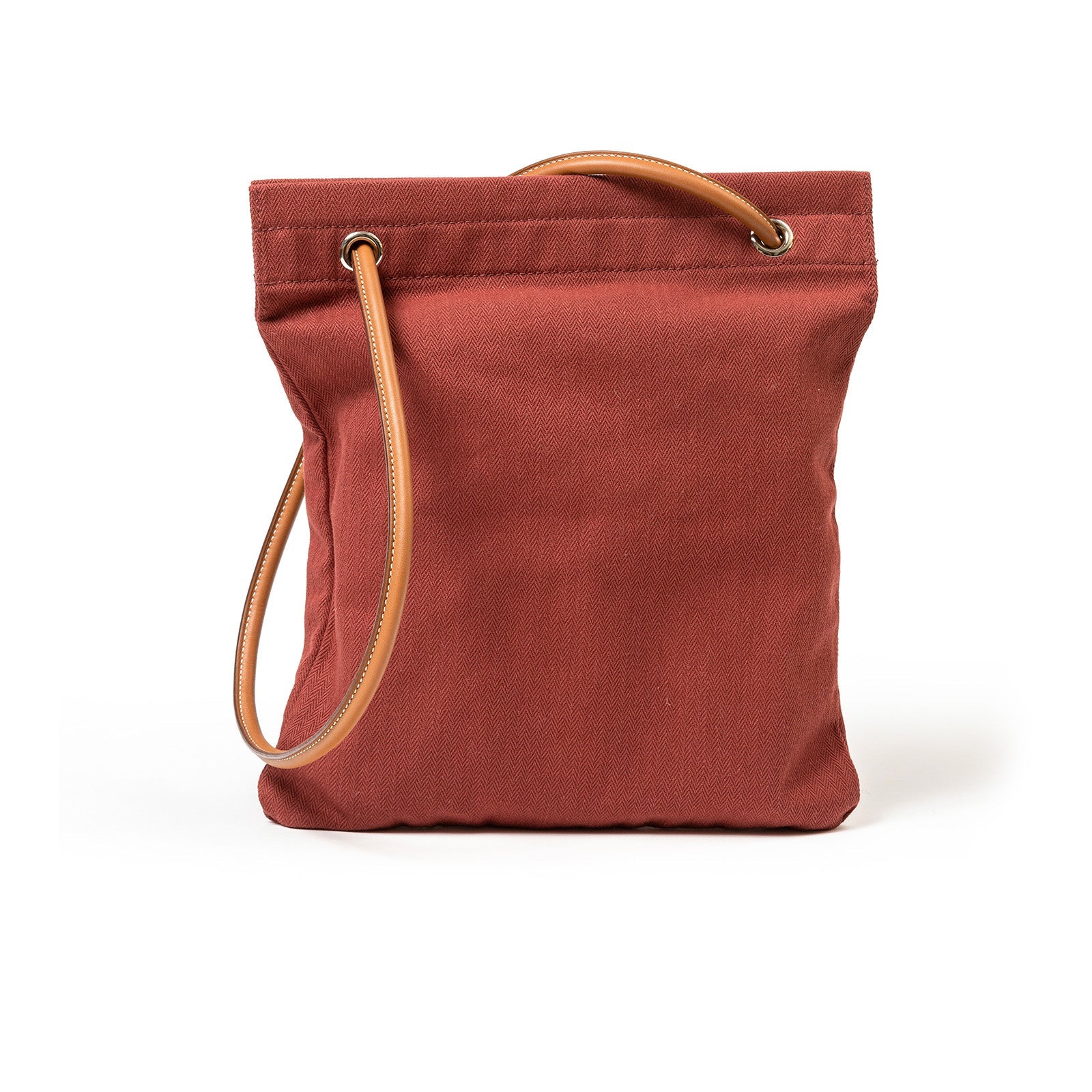 Hermès Aline Herringbone Gromming Bag Toile Rouge AB