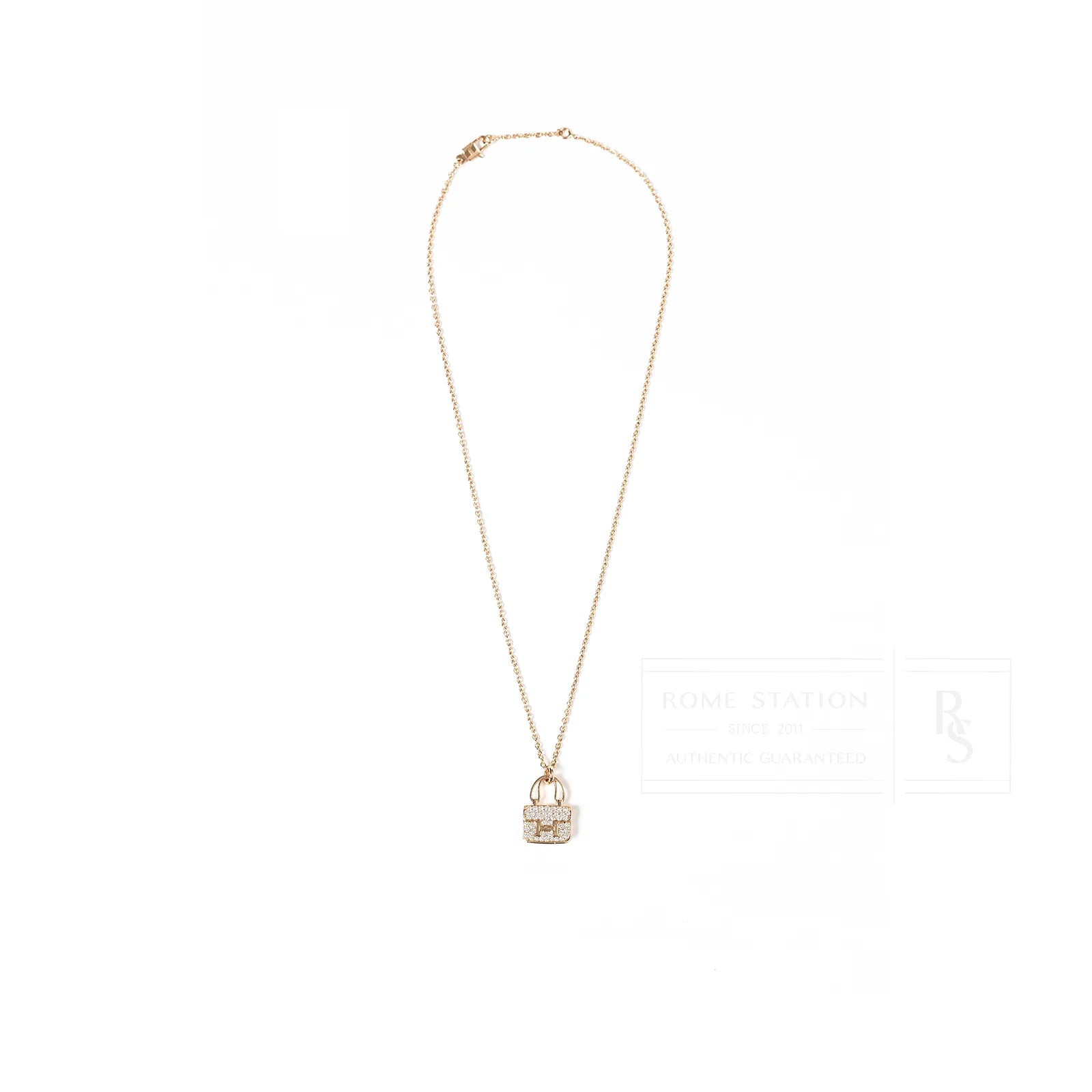 Hermès Amulettes Constance Pendant Rose Gold