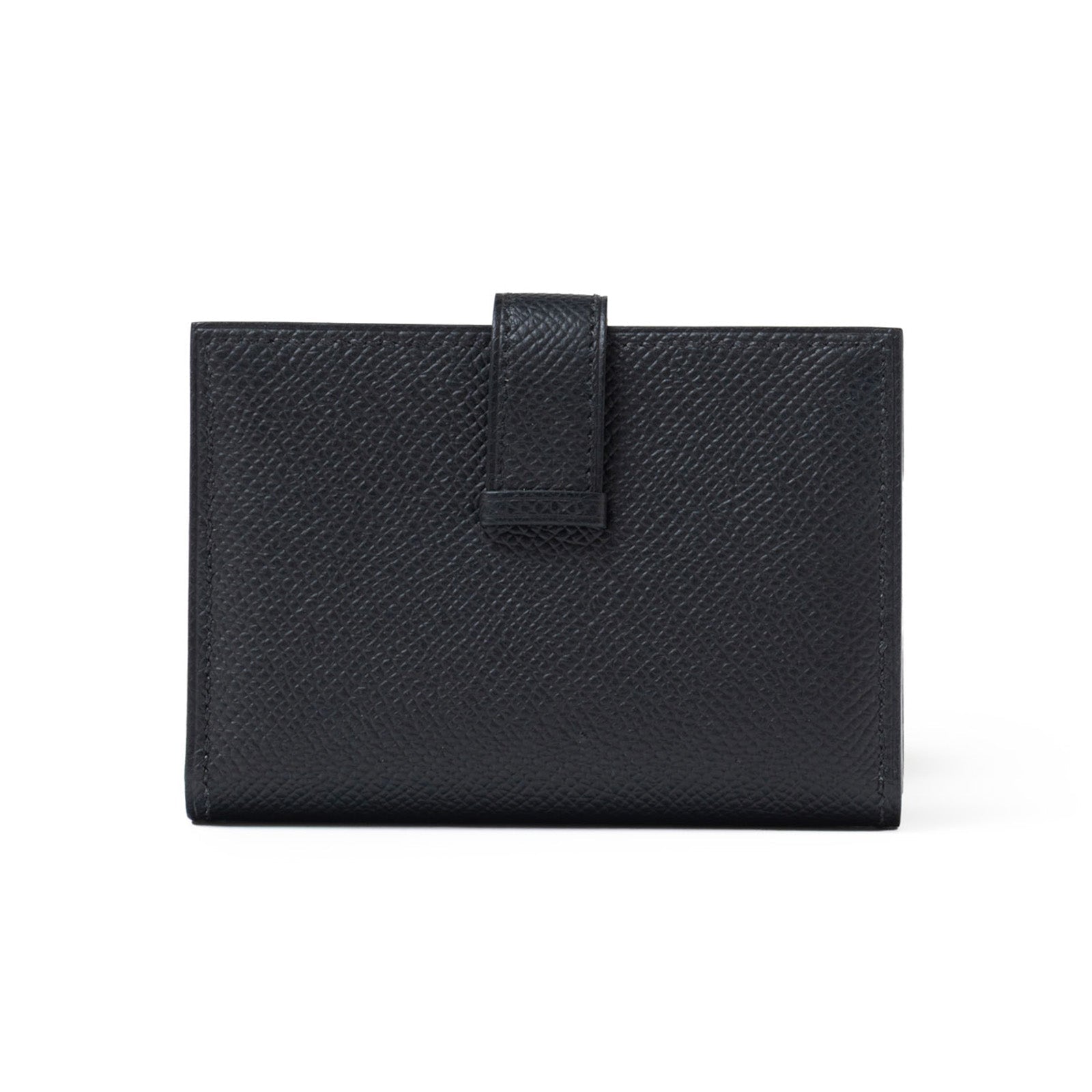 Hermès Bearn Mini Wallet Black Epsom Palladium Hardware