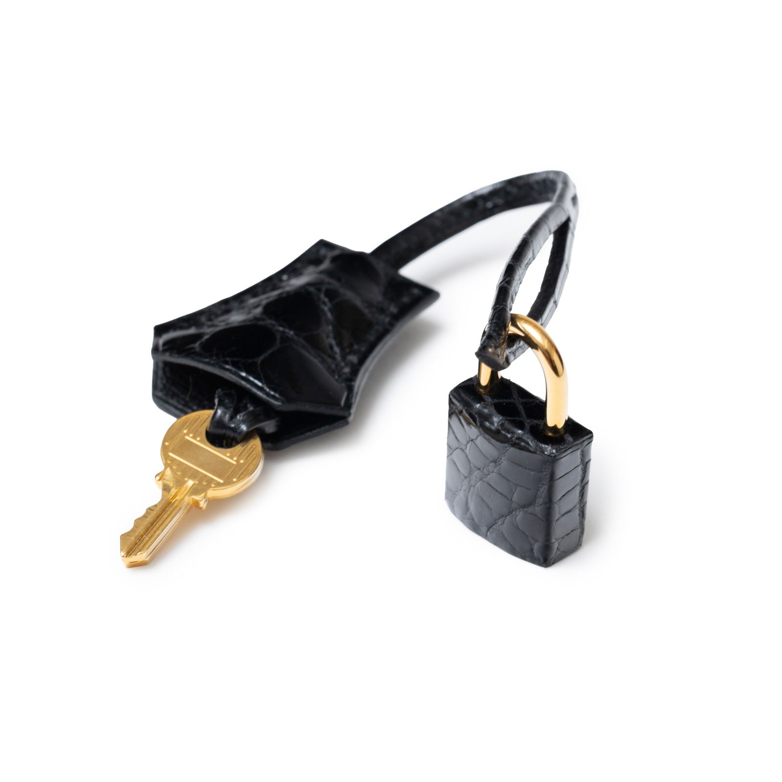 Hermès Birkin 25 Black Shiny Niloticus Crocodile Gold Hardware - Lock & Key