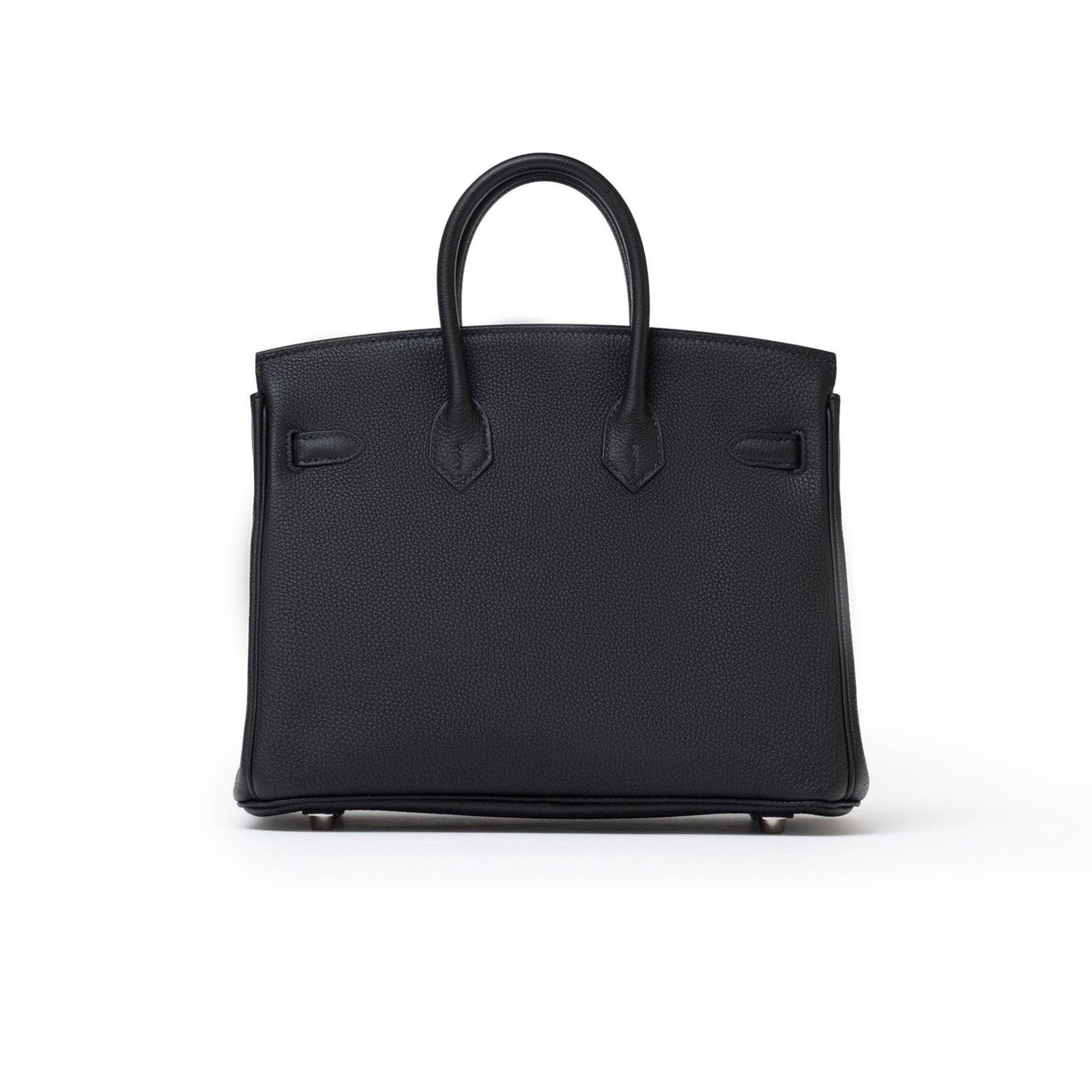 Back view of Hermès Birkin 25 Black Togo Palladium Hardware