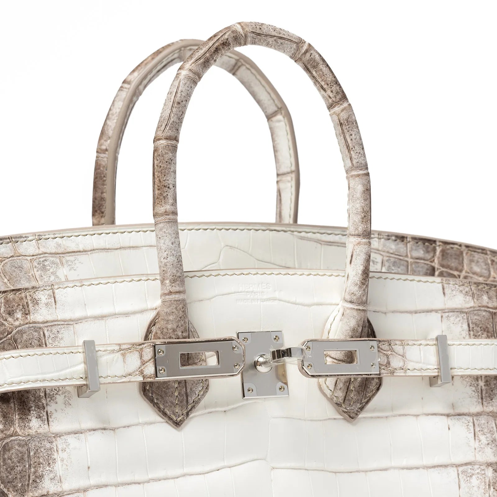 Hermès Birkin 25 Blanc Himalaya Matte Niloticus Crocodile Palladium Hardware