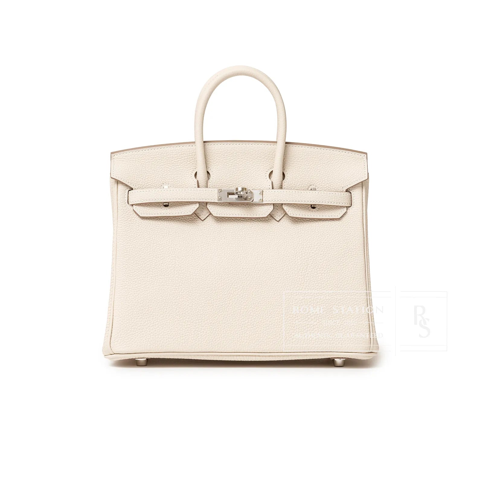 Hermès Birkin 25 Craie Togo Palladium Hardware