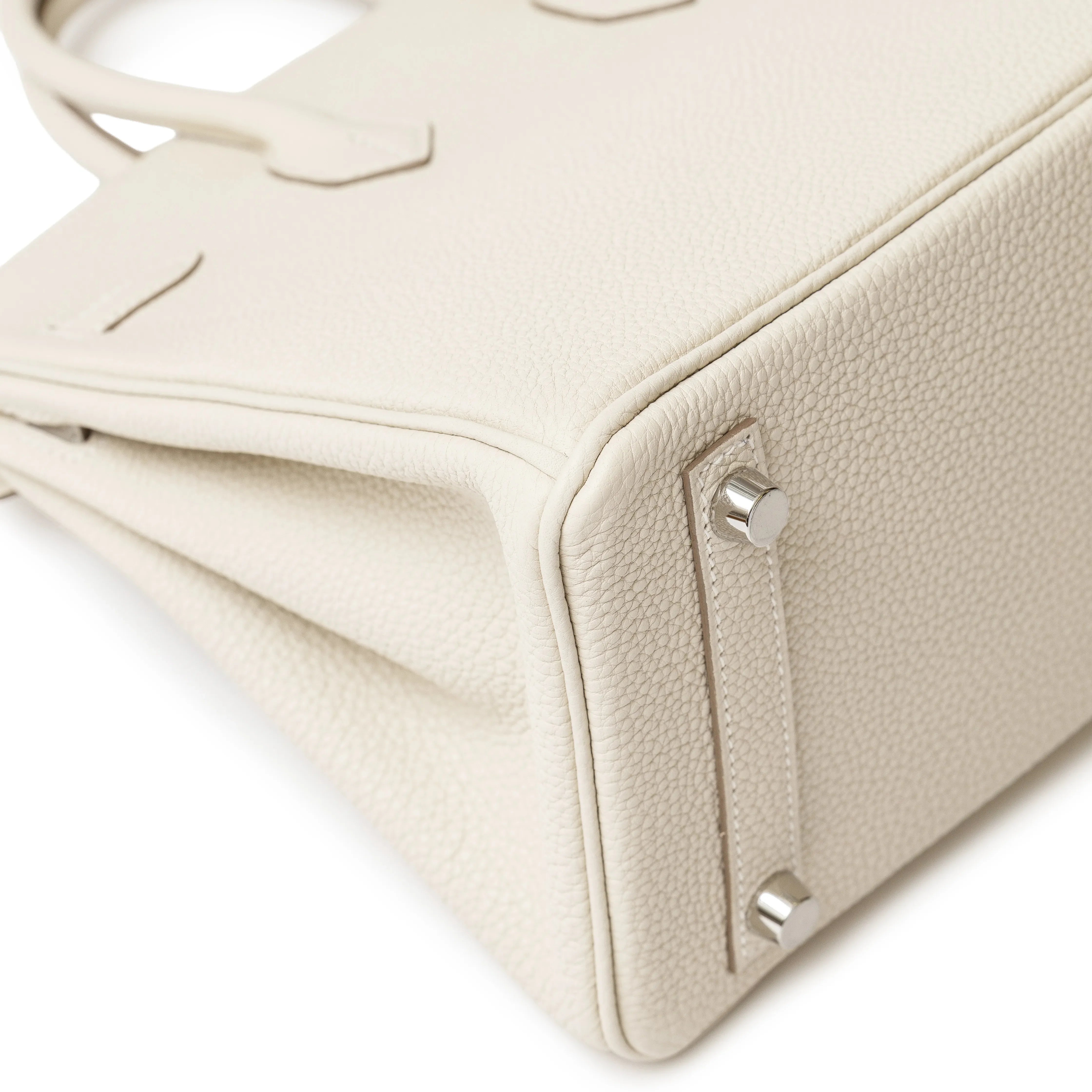 Hermès Birkin 25 Craie Togo Palladium Hardware