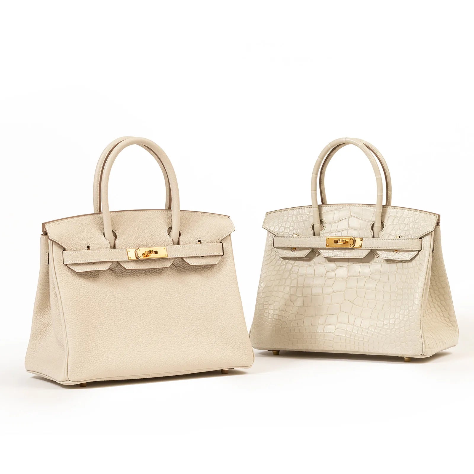 Hermès Birkin 30 Beton Matte Alligator Gold Hardware