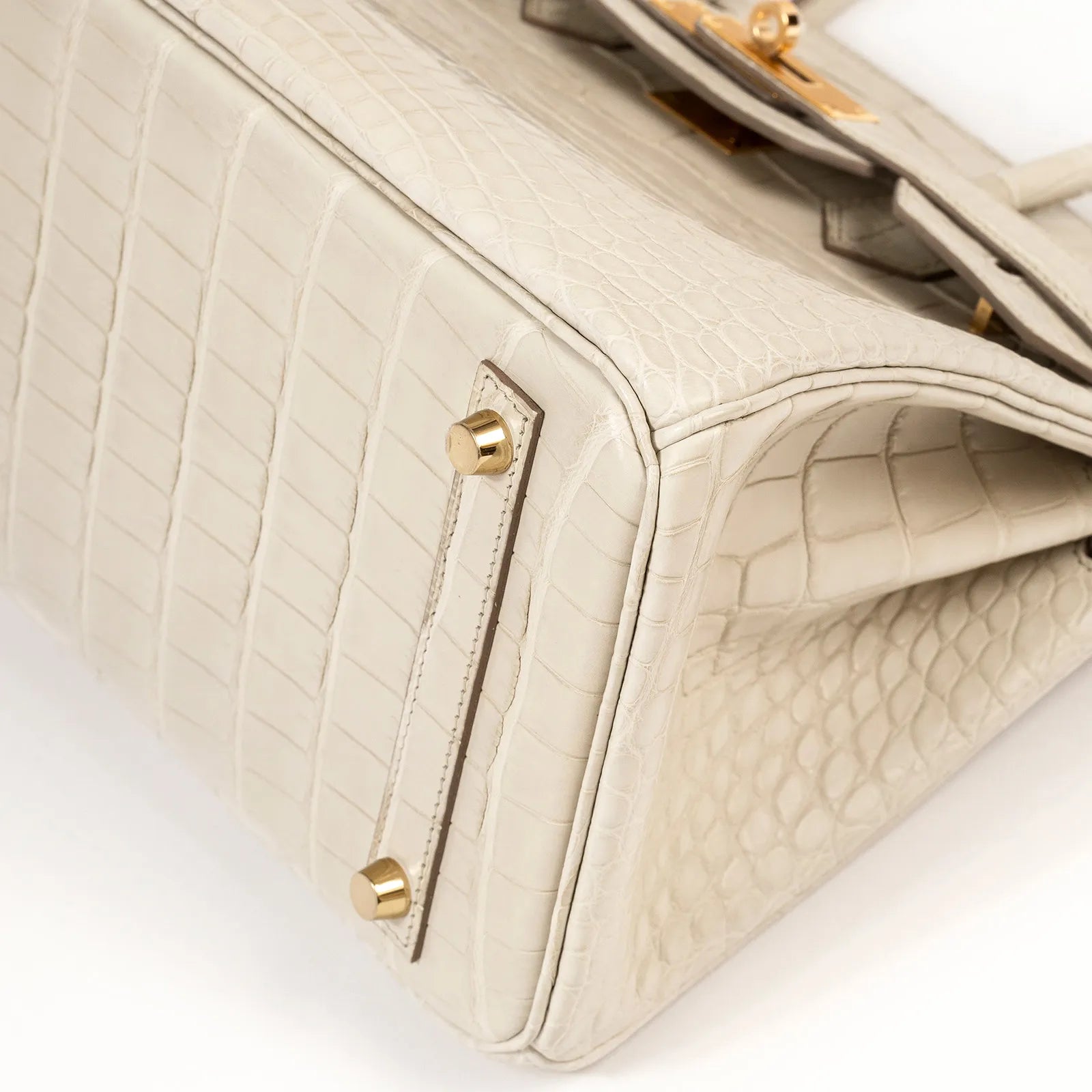 Hermès Birkin 30 Beton Matte Alligator Gold Hardware