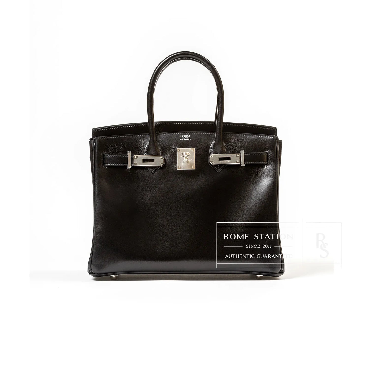 Hermès Birkin 30 Black Box Palladium Hardware