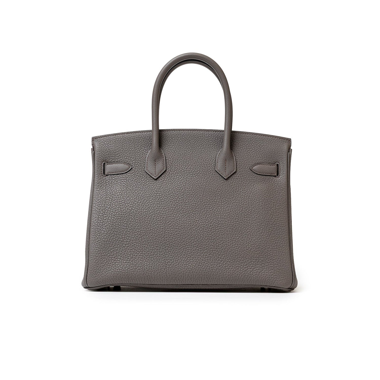 Hermès Birkin 30 Etain Togo Palladium Hardware handbag in gray leather with top handles Hermès