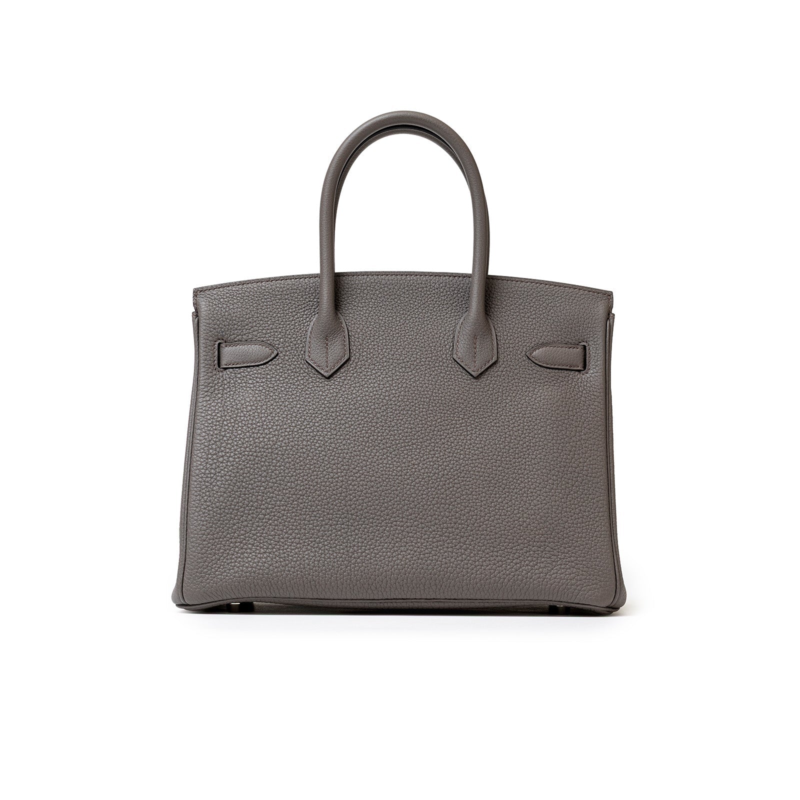 Hermès Birkin 30 Etain Togo Palladium Hardware handbag in gray leather with top handles Hermès