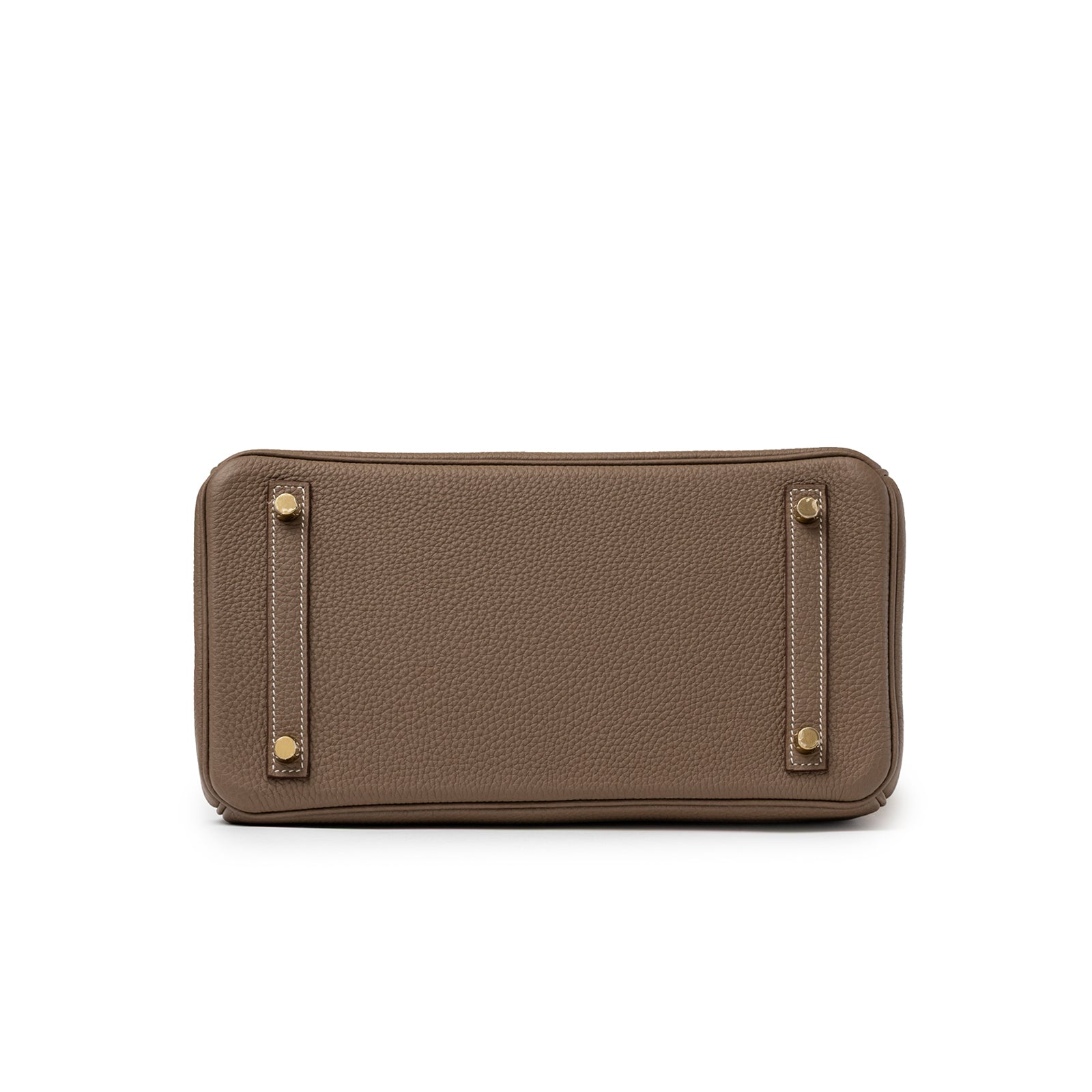 Hermès Birkin 30 Etoupe Togo Gold Hardware Bottom view with protective feet