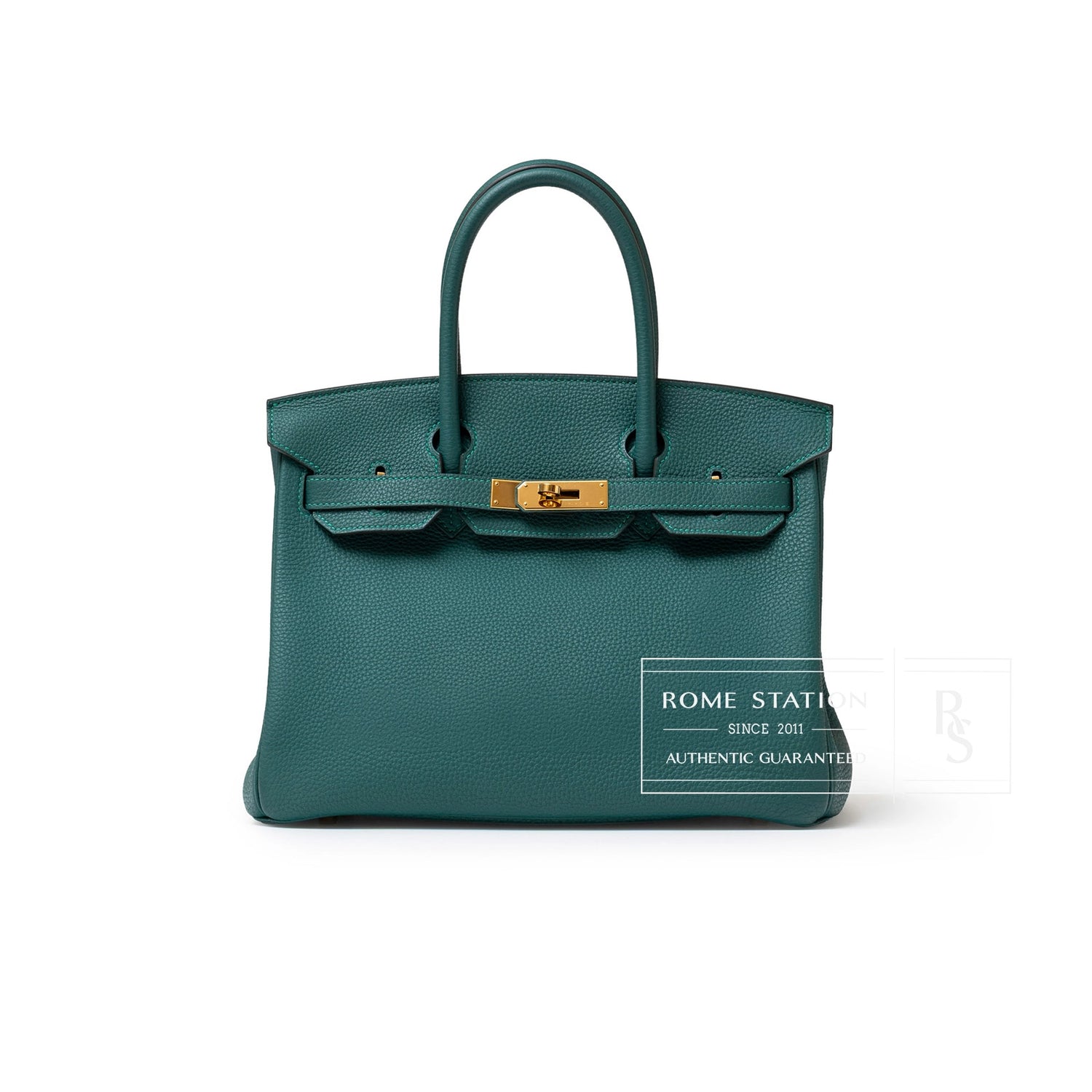 Hermès Birkin 30 Malachite Togo Gold Hardware - Front