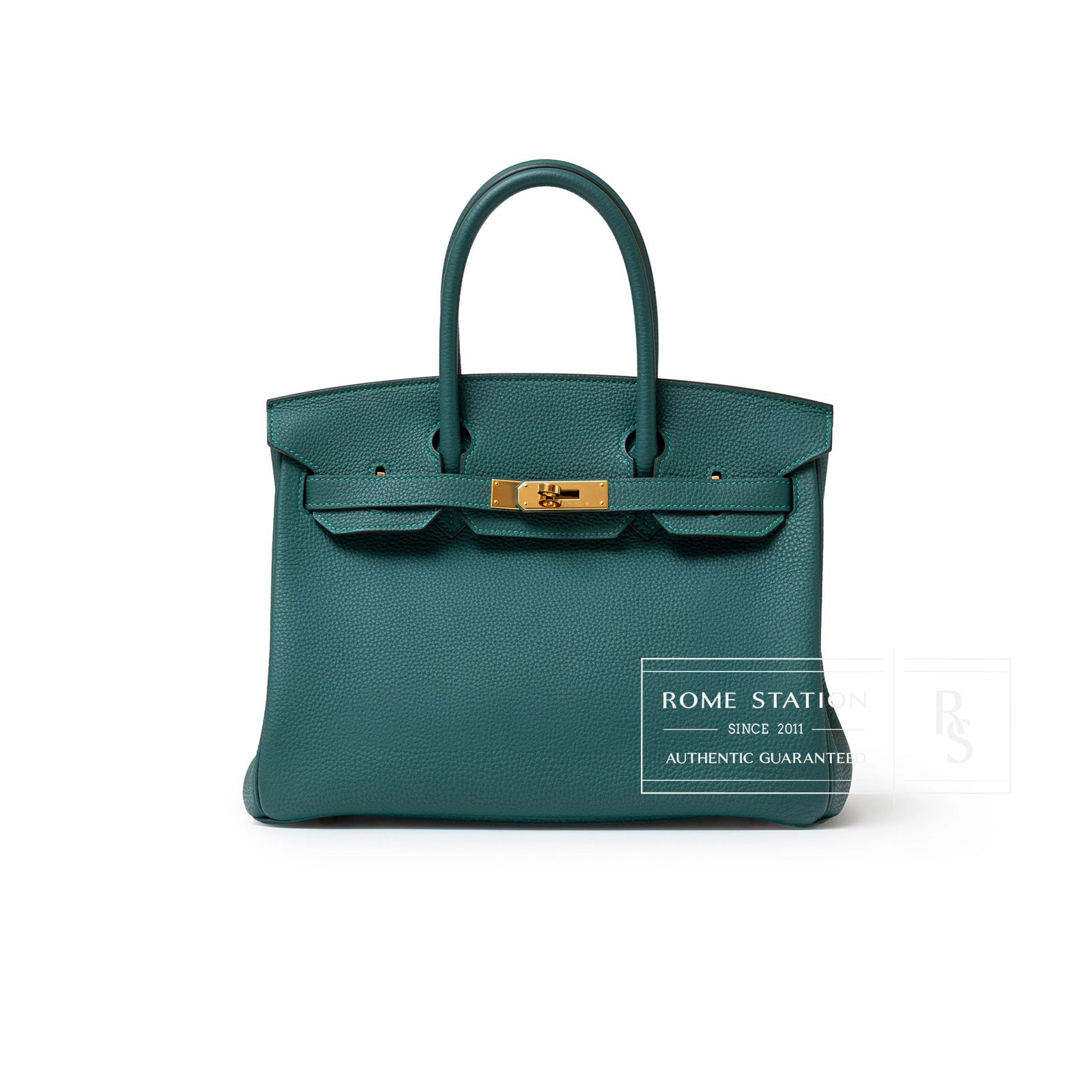 Hermès Birkin 30 Malachite Togo Gold Hardware - Front